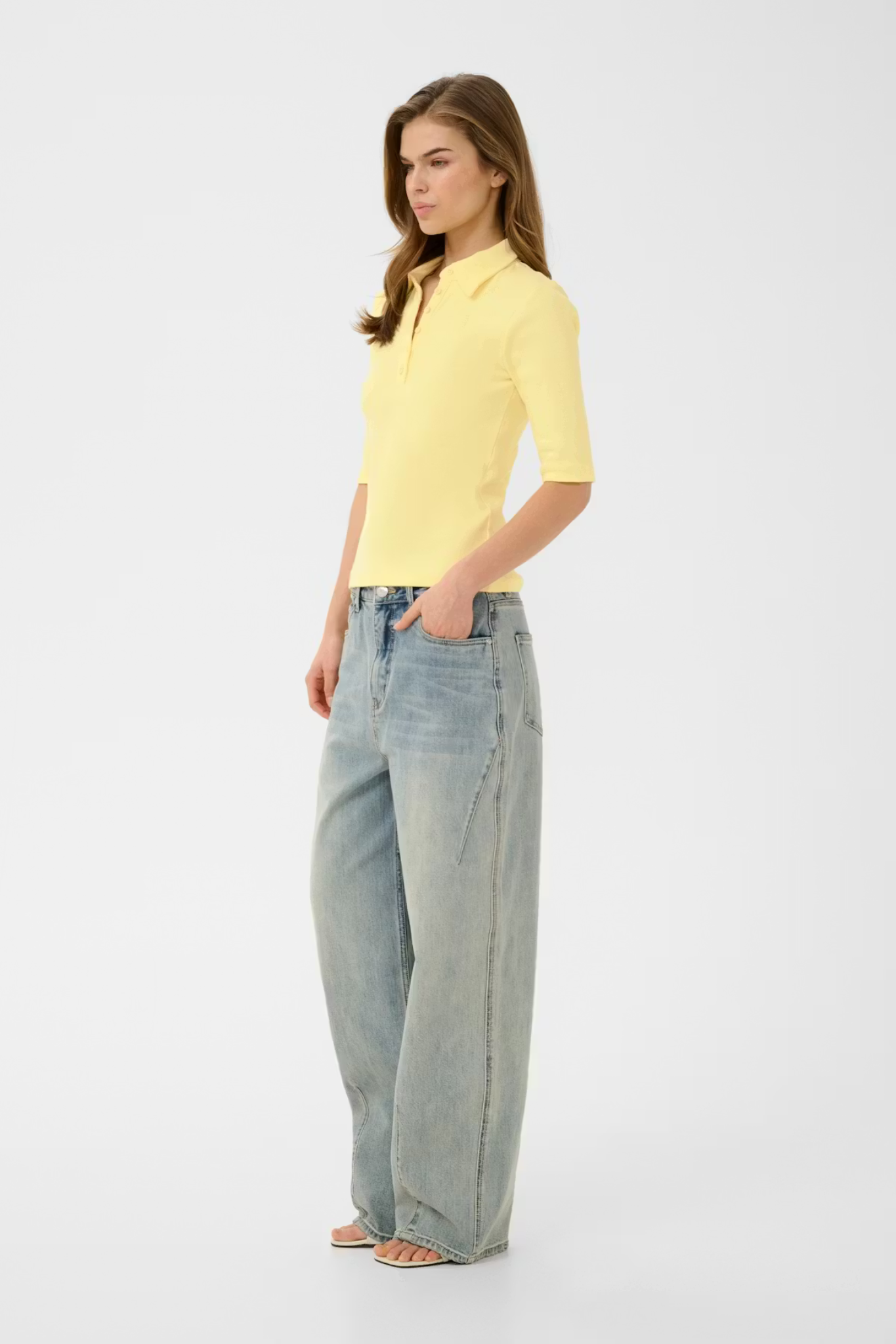 DREW POLO TOP - FRENCH VANILLA