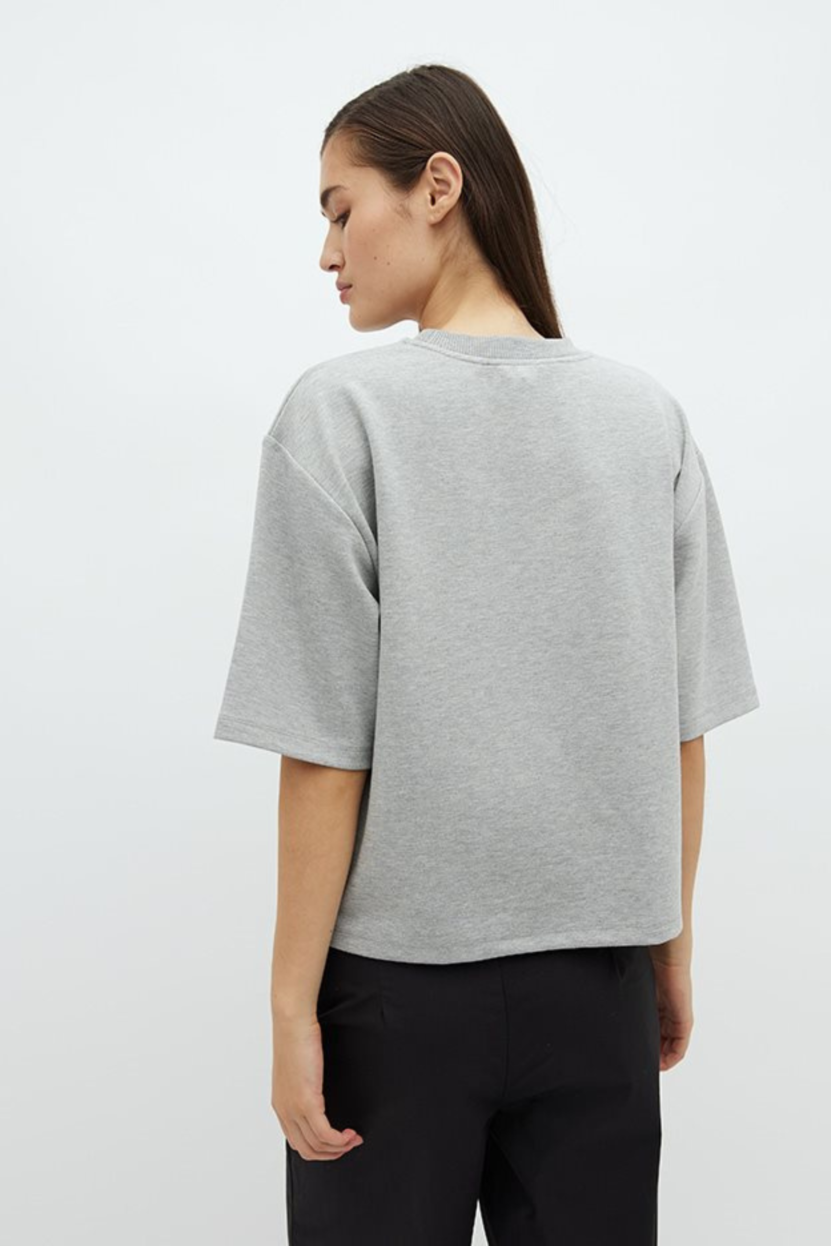 EMRYS BETSY T-SHIRT - LIGHT GREY MELANGE