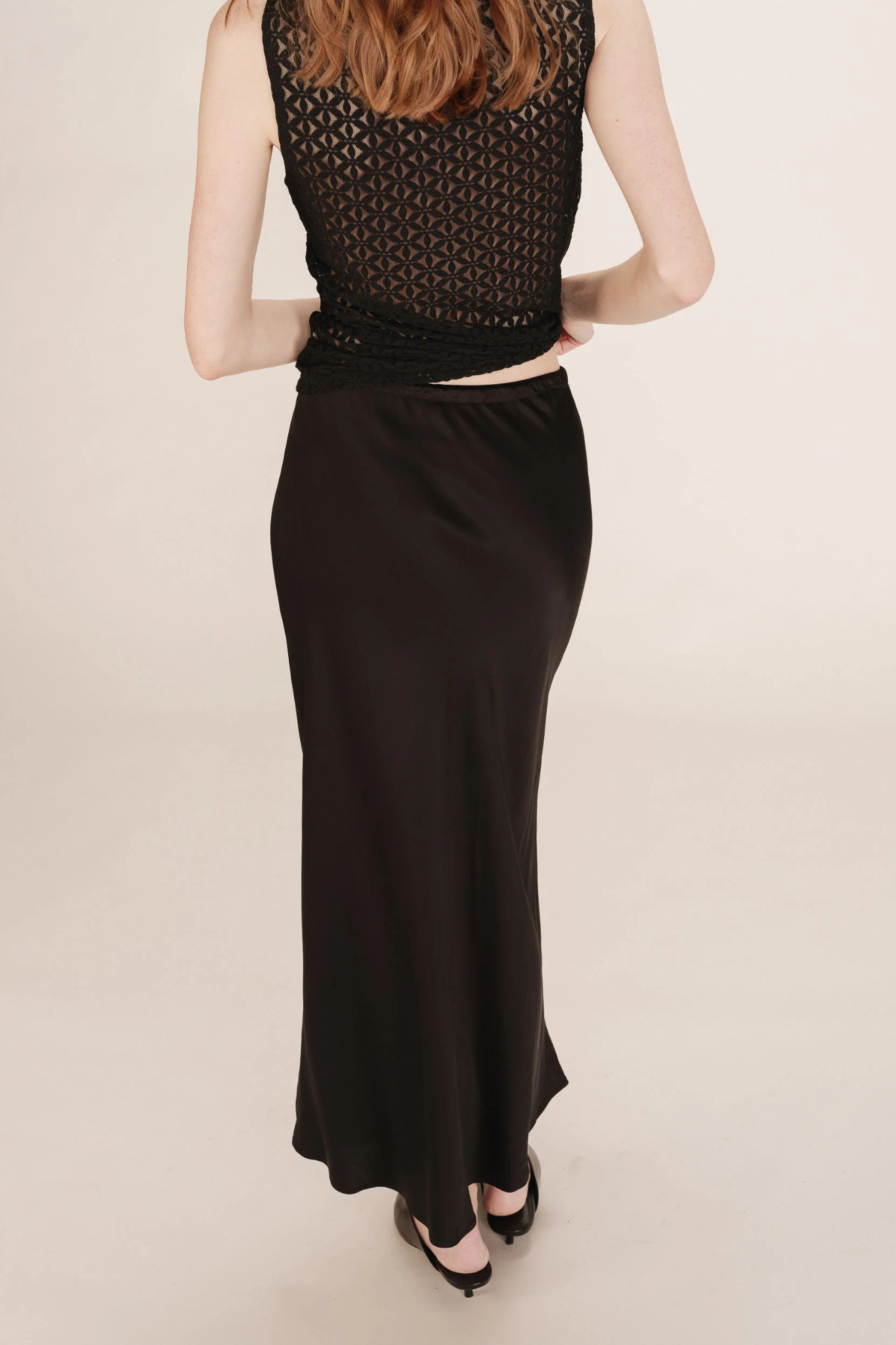TALMAS LONG SKIRT - BLACK