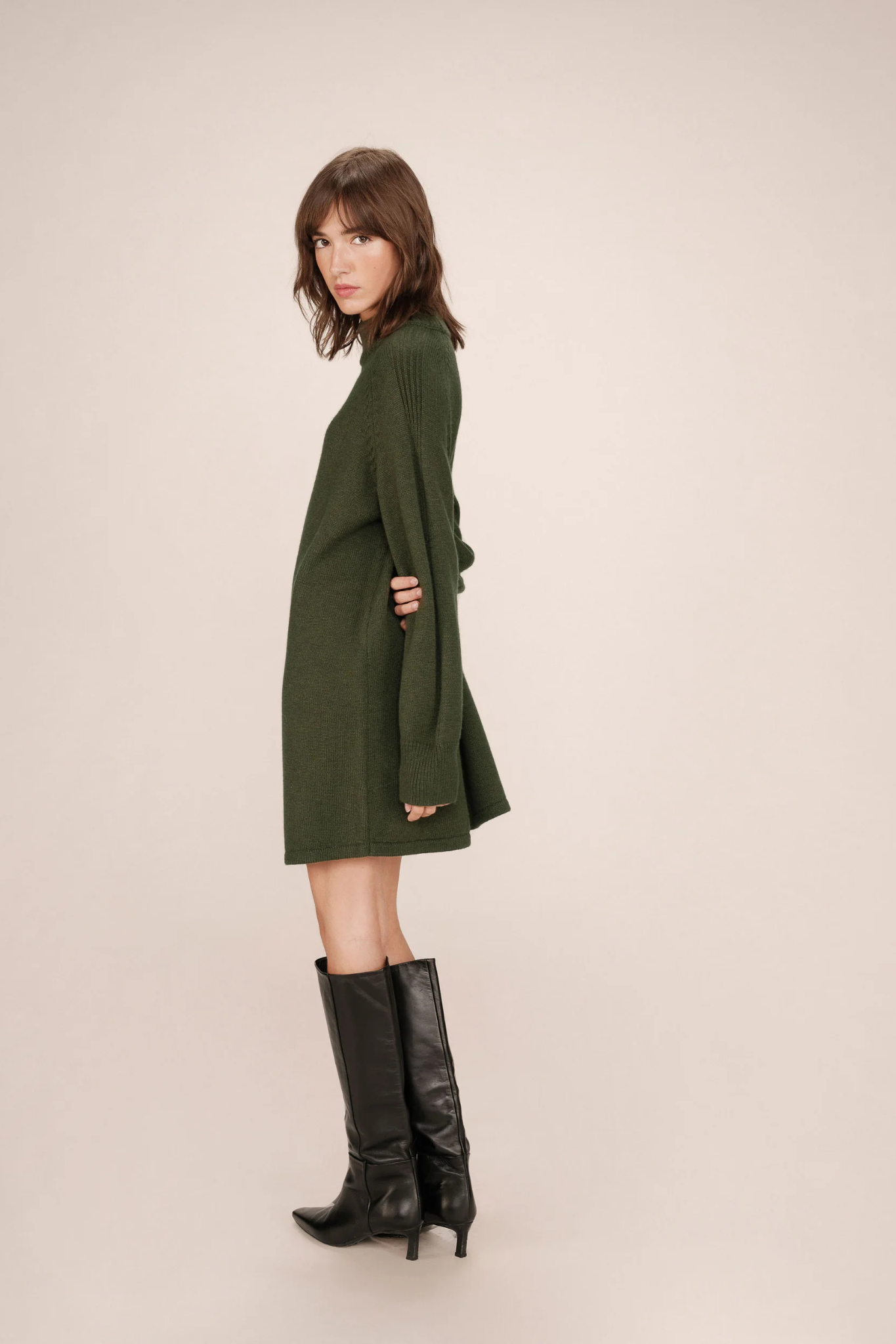 SANDRINE DRESS - KHAKI