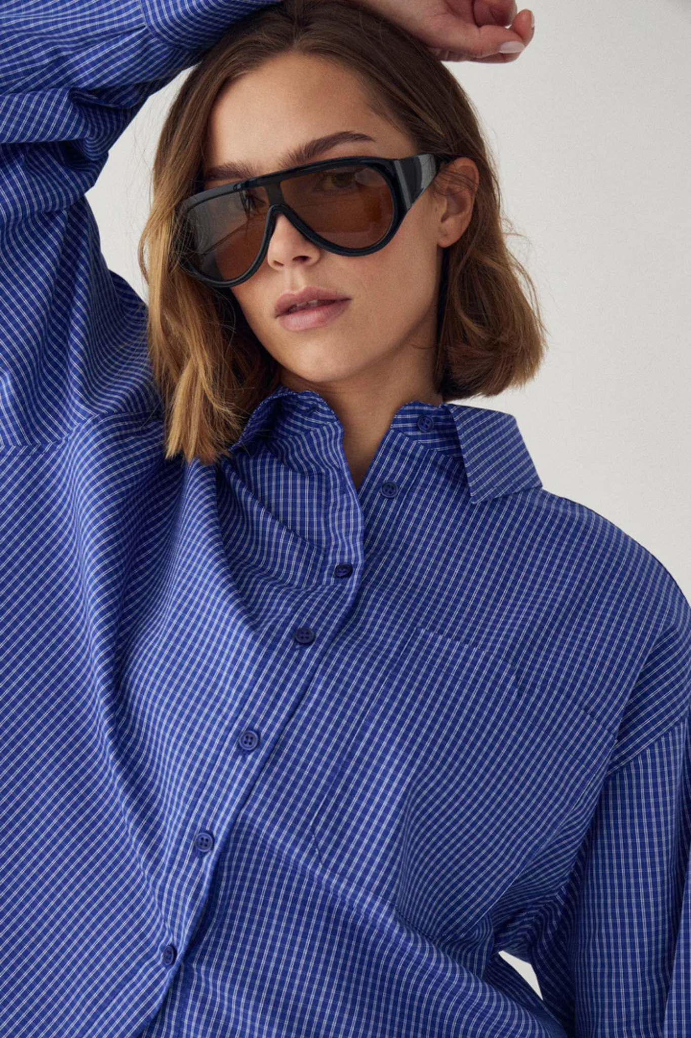 MARLON C SHIRT - DAVY BLUE CHECK