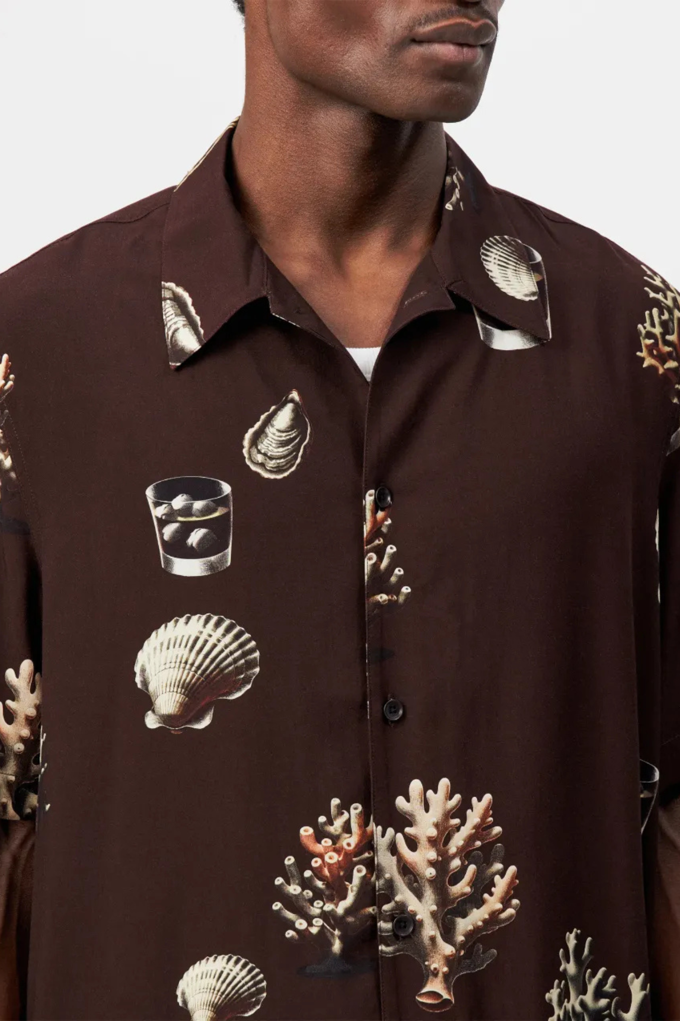MERYN SHIRT - BROWN PRINT