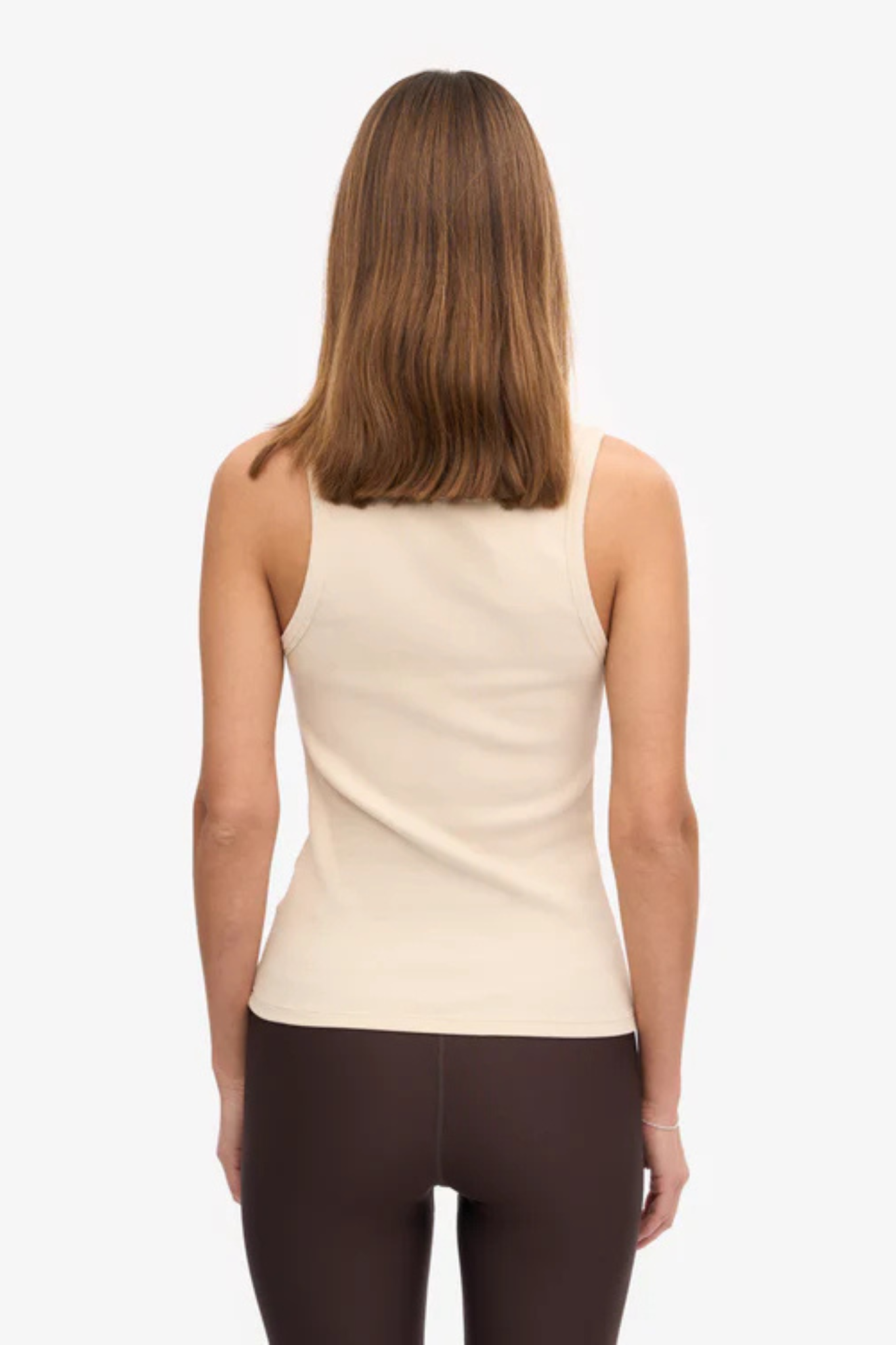 ORGANIC RIB TANK TOP WOMEN - IVORY WHITE