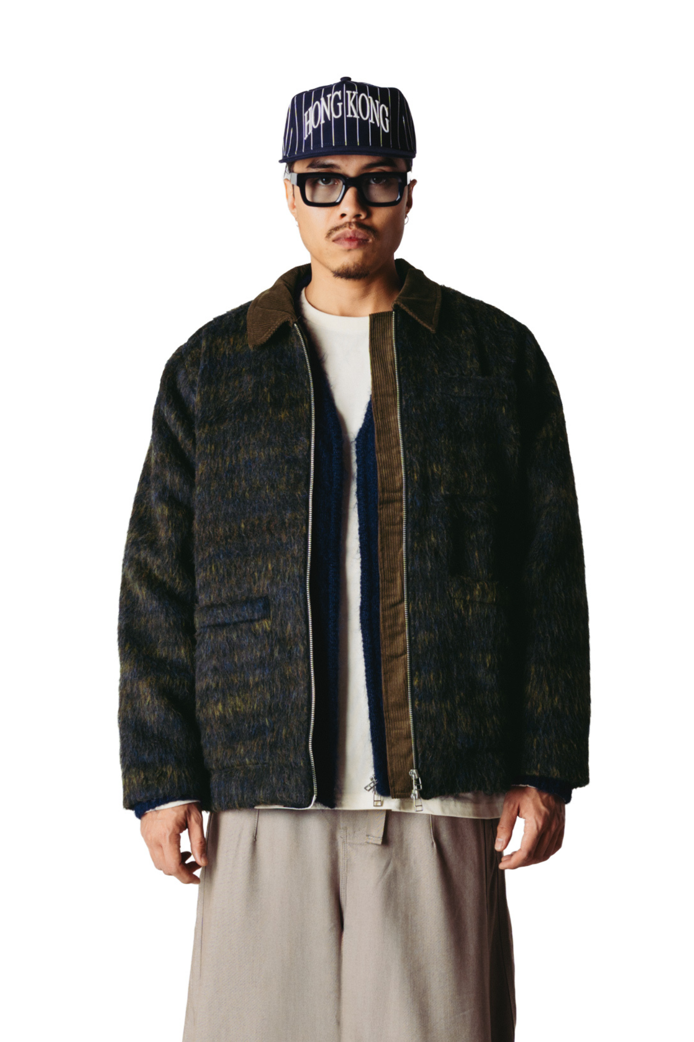BLADE HAIRY ZIP JACKET - DARK OLIVE