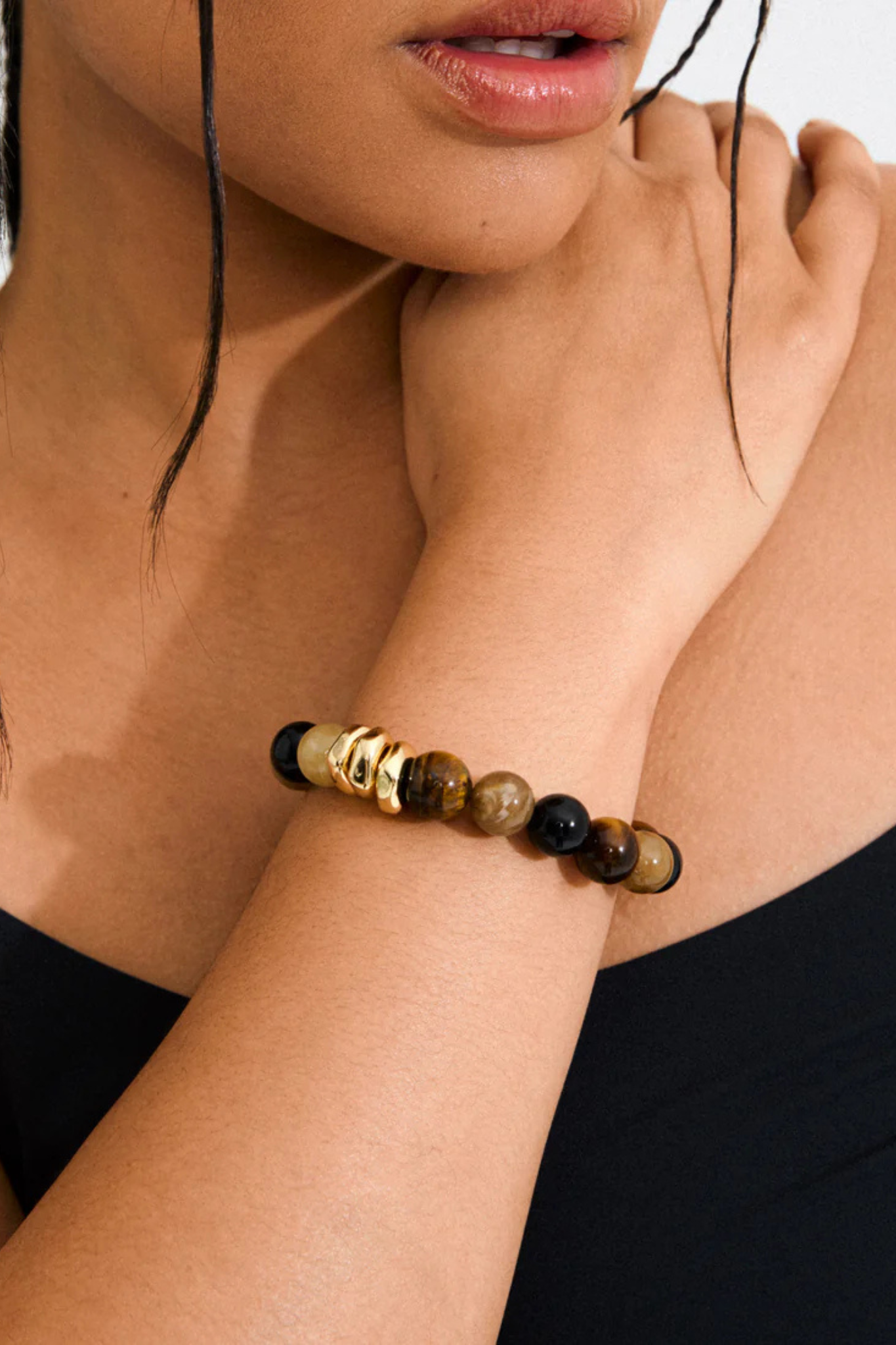 UNFOLD BRACELET - GOLD/BROWN