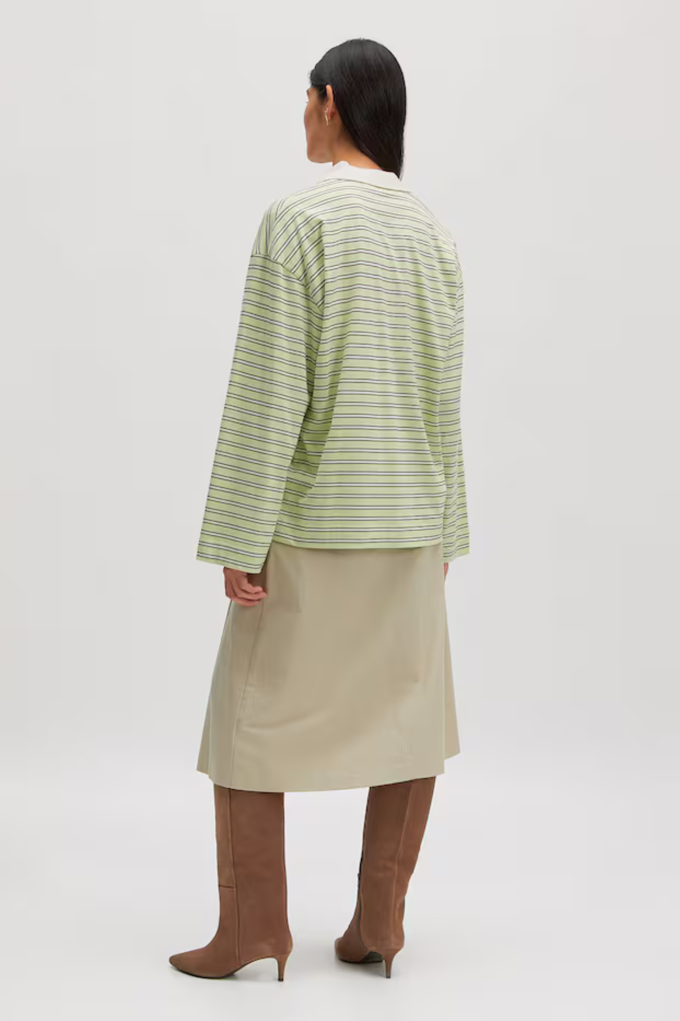 CINDY LONGSLEEVE - STRIPES: SEEDING, BLACK, EGRET