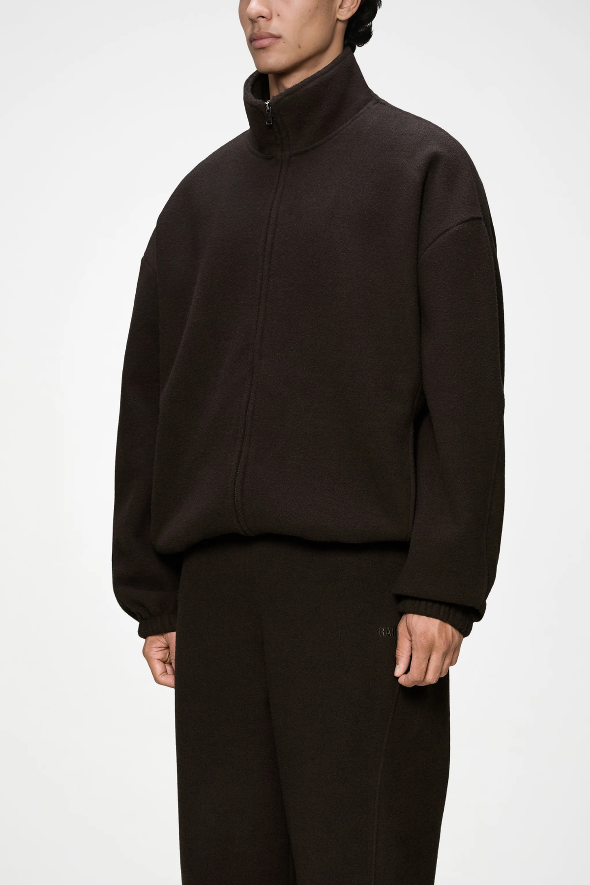FLEECE ZIP JACKET - BARK