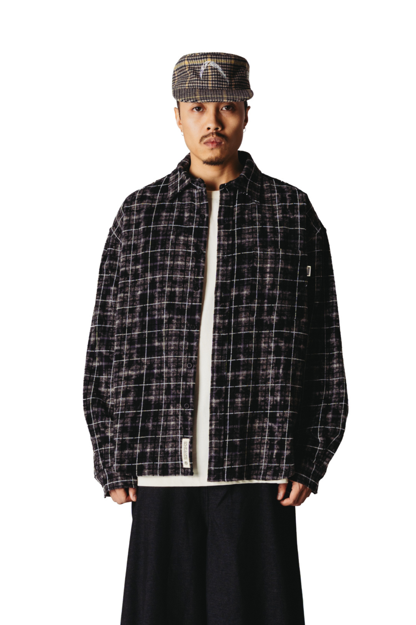 JONG WASH CHECK SHIRT - HONEY/DARK OLIVE