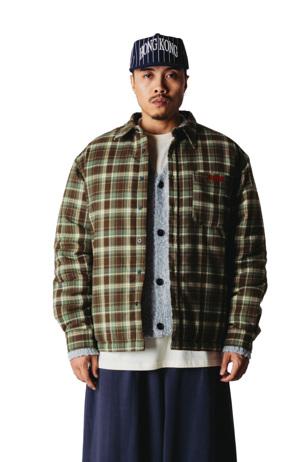 TONG PADDED JACKET - DARK OLIVE/LIME