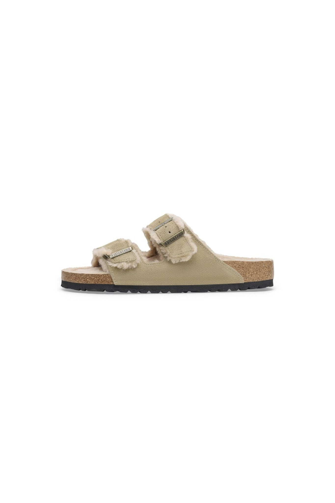 ARIZONA SHEARLING SANDALS - TAUPE