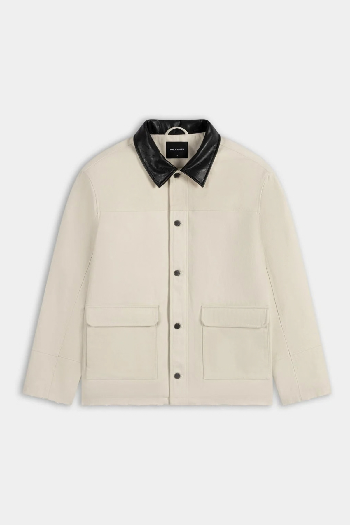 MONOGRAM COLLAR WORKWEAR JACKET - MOONBEAM BEIGE