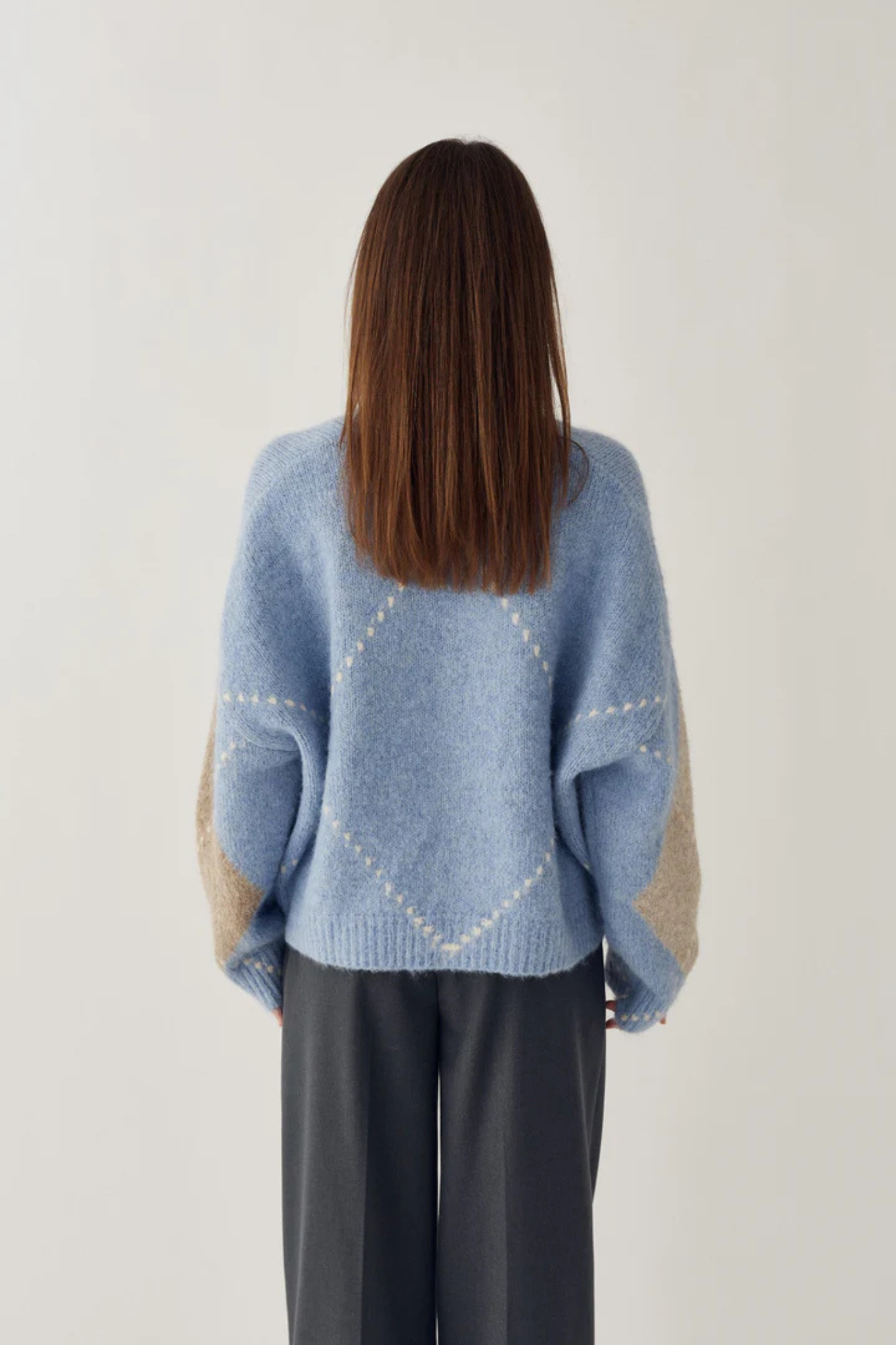 LAIANA KNIT CARDIGAN - SKY BLUE MIX