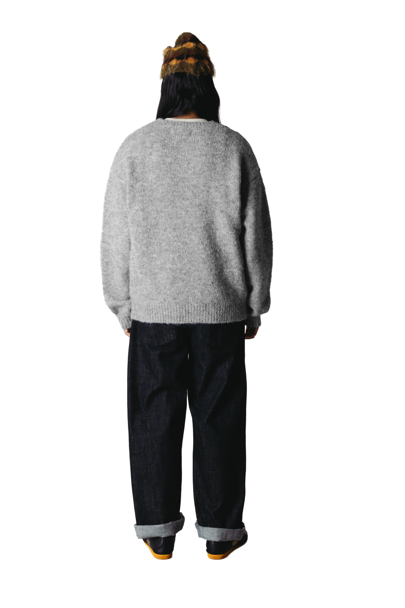 KURT MOHAIRY CREWNECK - DARK GREY MELANGE