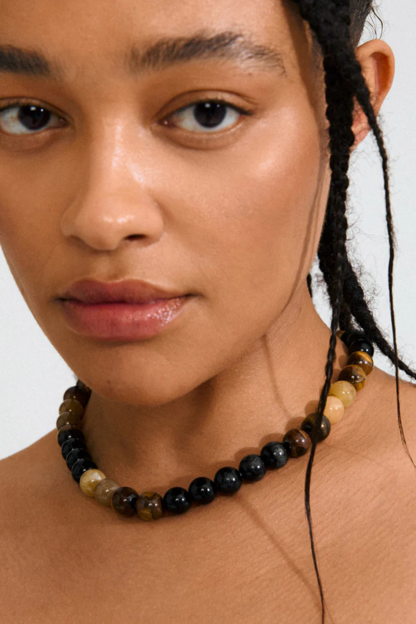 UNFOLD NECKLACE - GOLD/BROWN