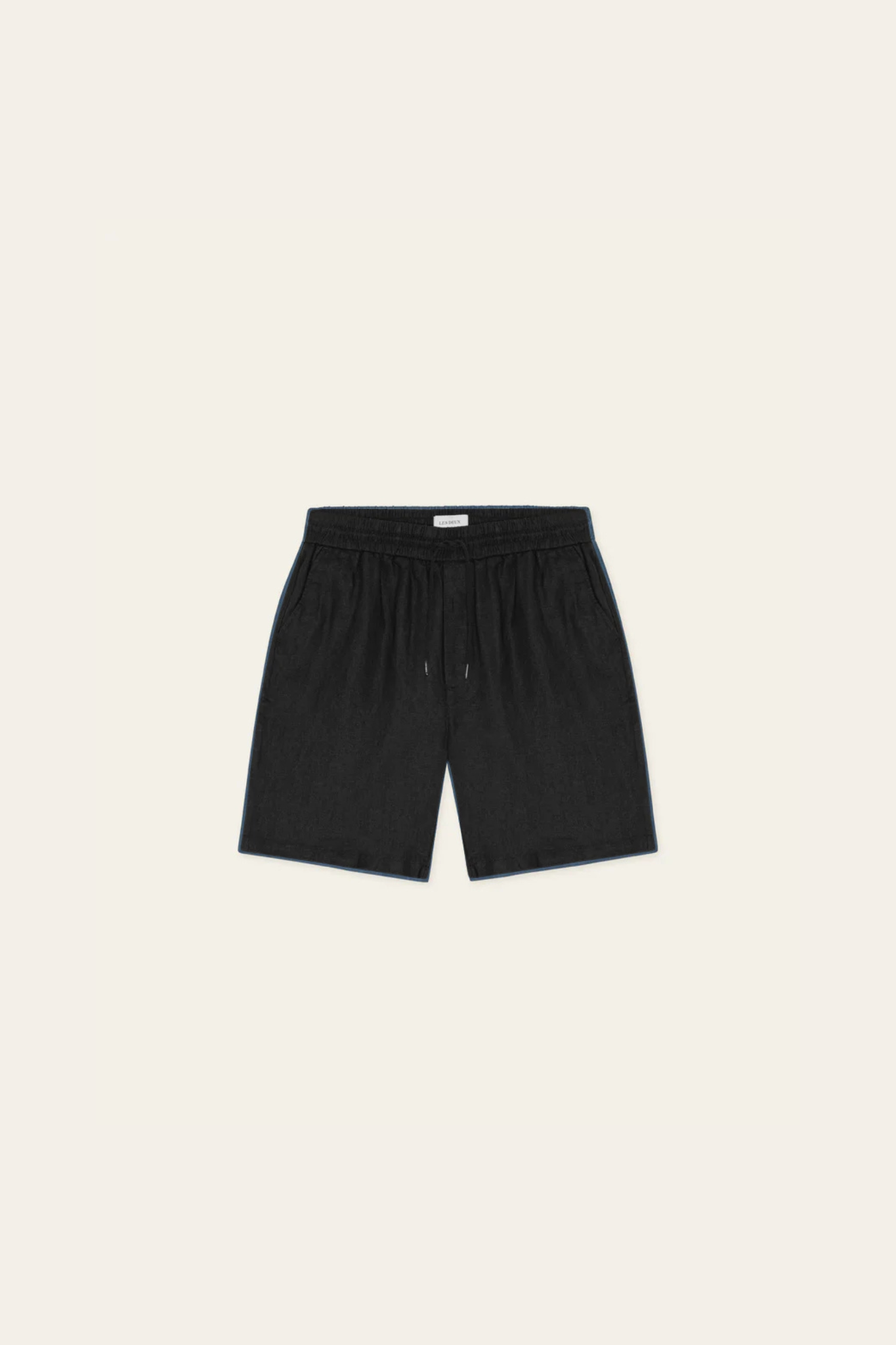 DRAWSTRING LININ SHORTS - TAP SHOE BLACK