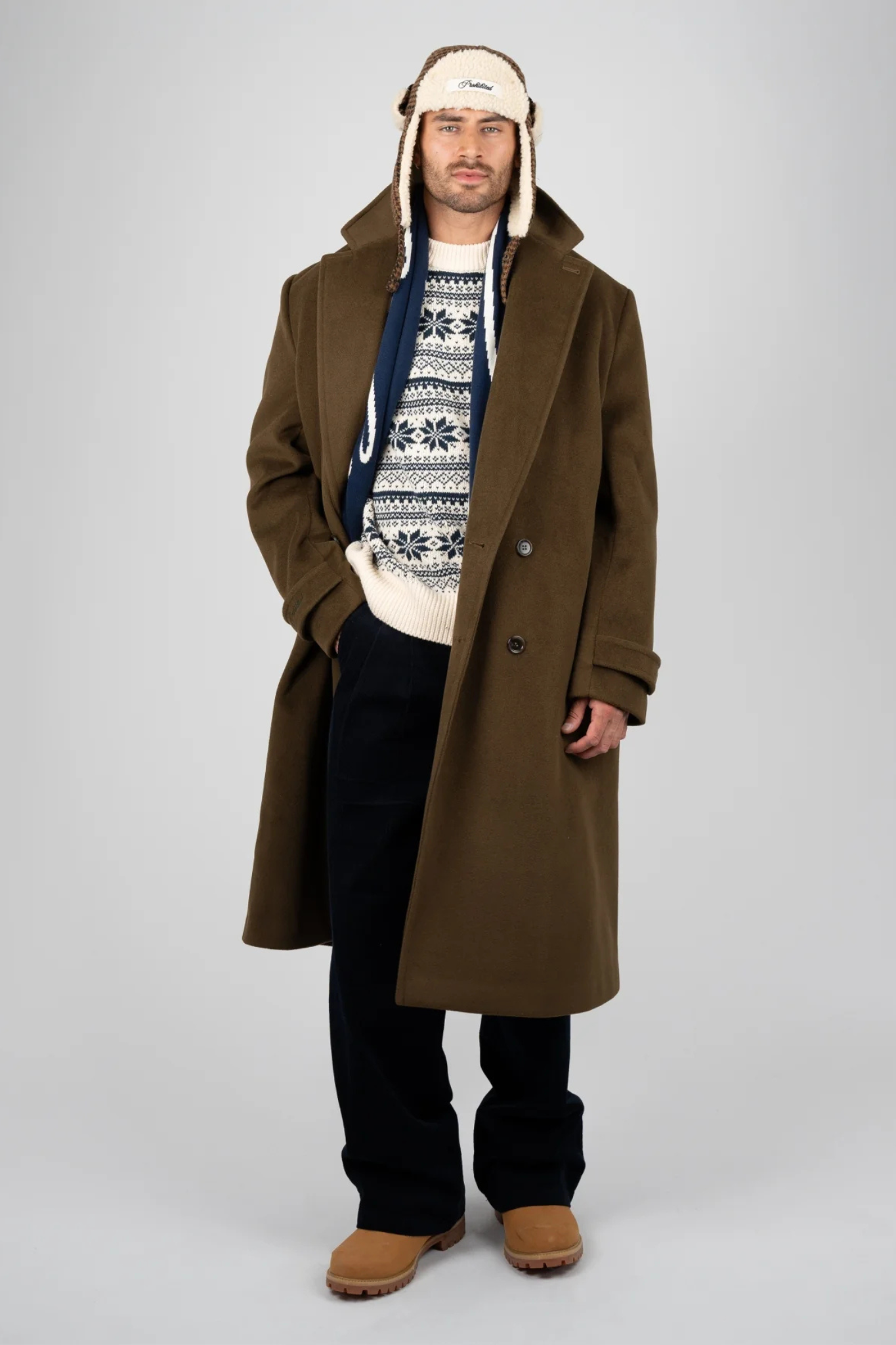 LODGE COAT - DARK KHAKI