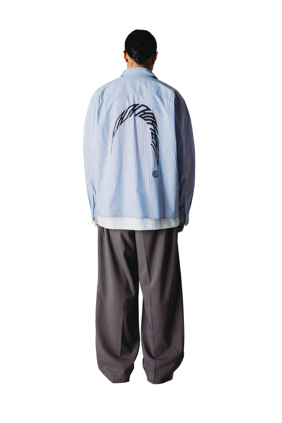 BIN HB STRIPE PANTS  - DARK GREY