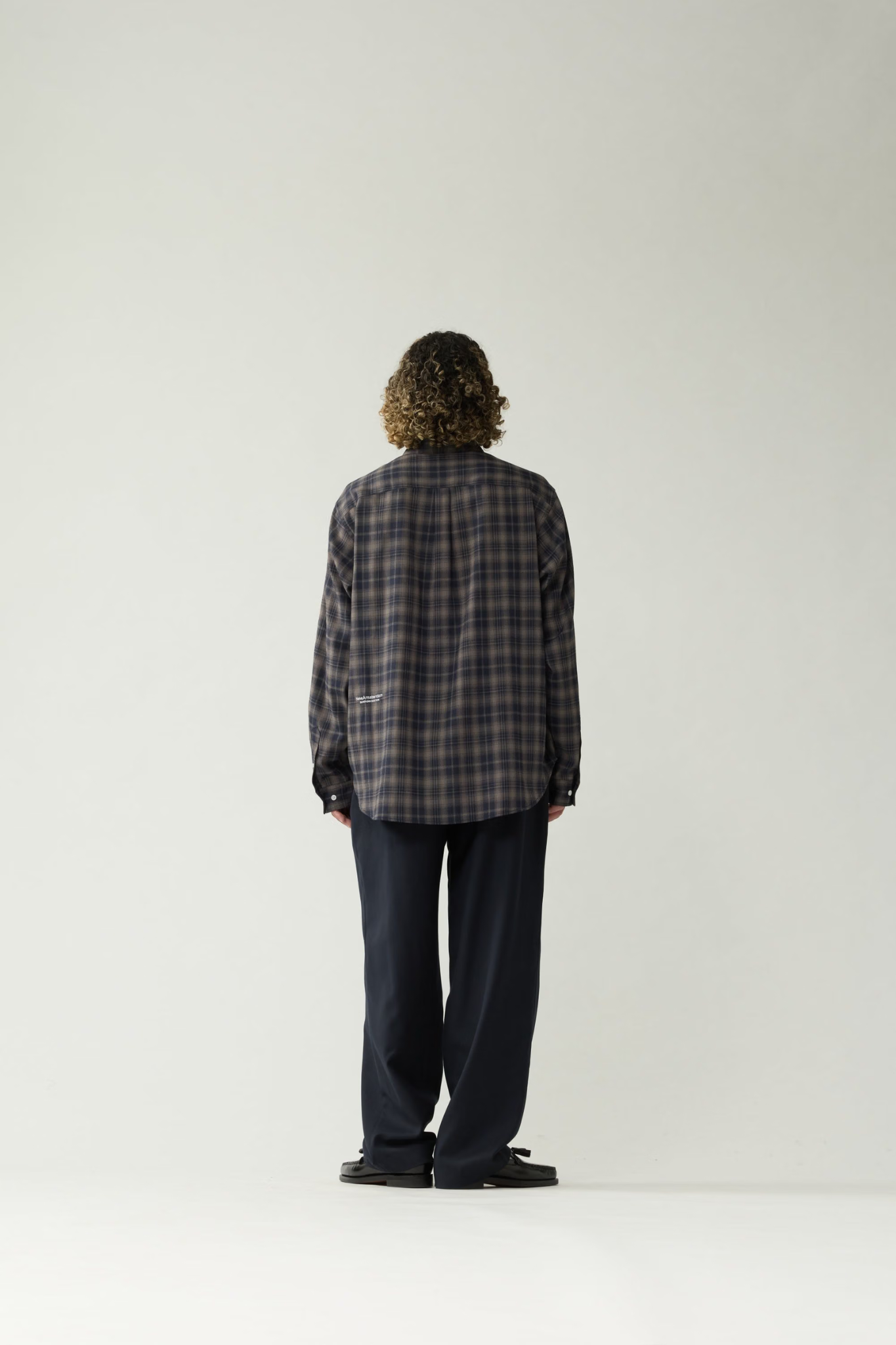 BEACH SHIRT CHECK - NIGHT/GREY CHECK