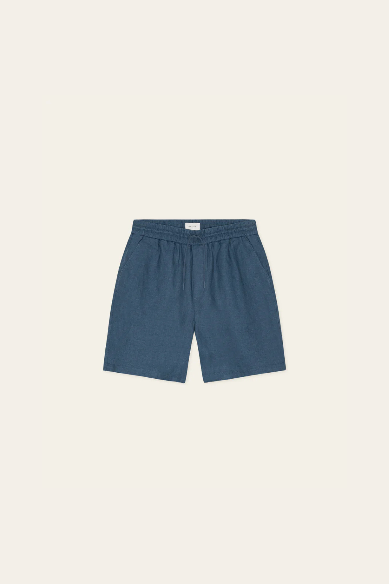DRAWSTRING LININ SHORTS - DARK DENIM BLUE