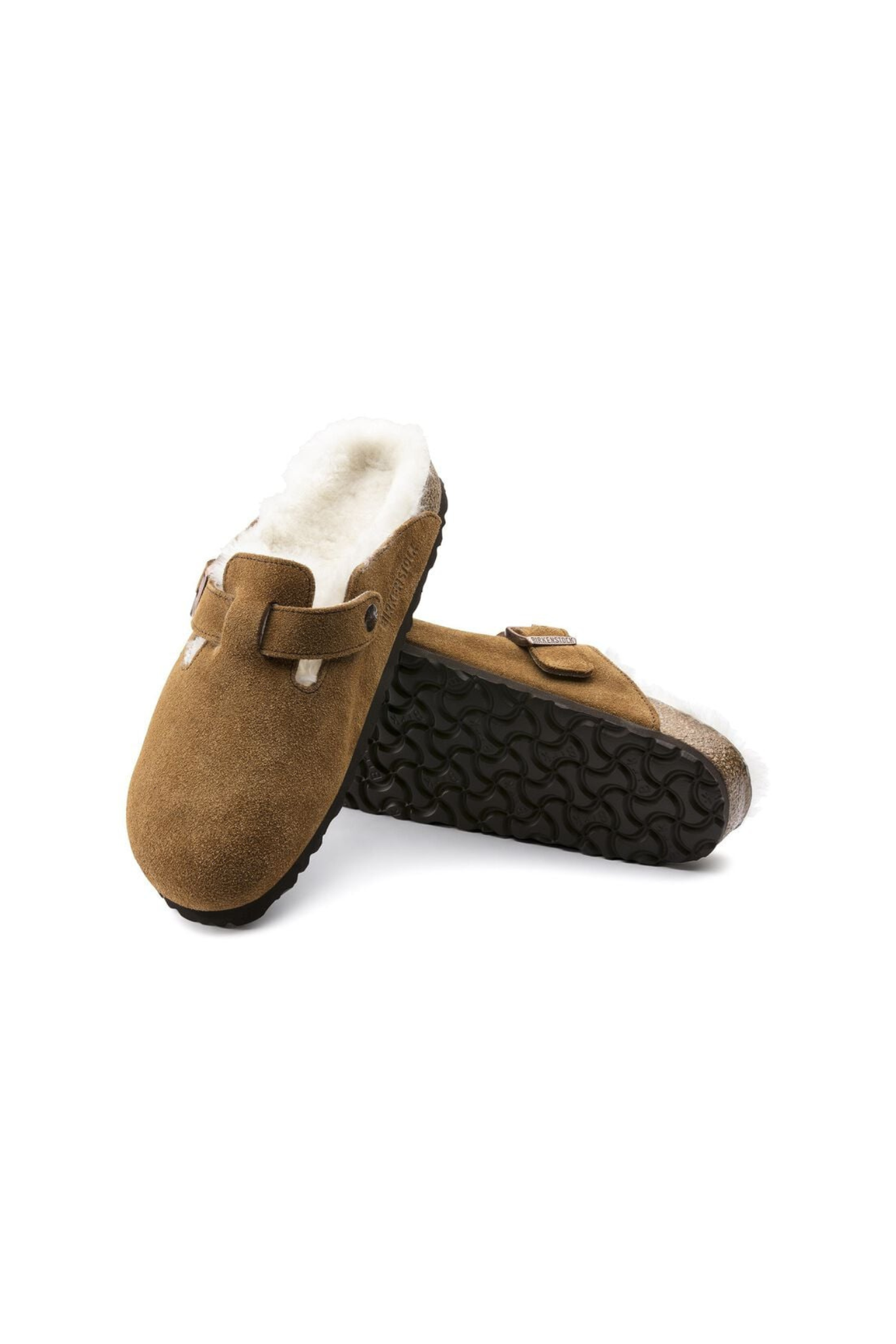 BOSTON VL/SHEARLING SANDALS - MINK