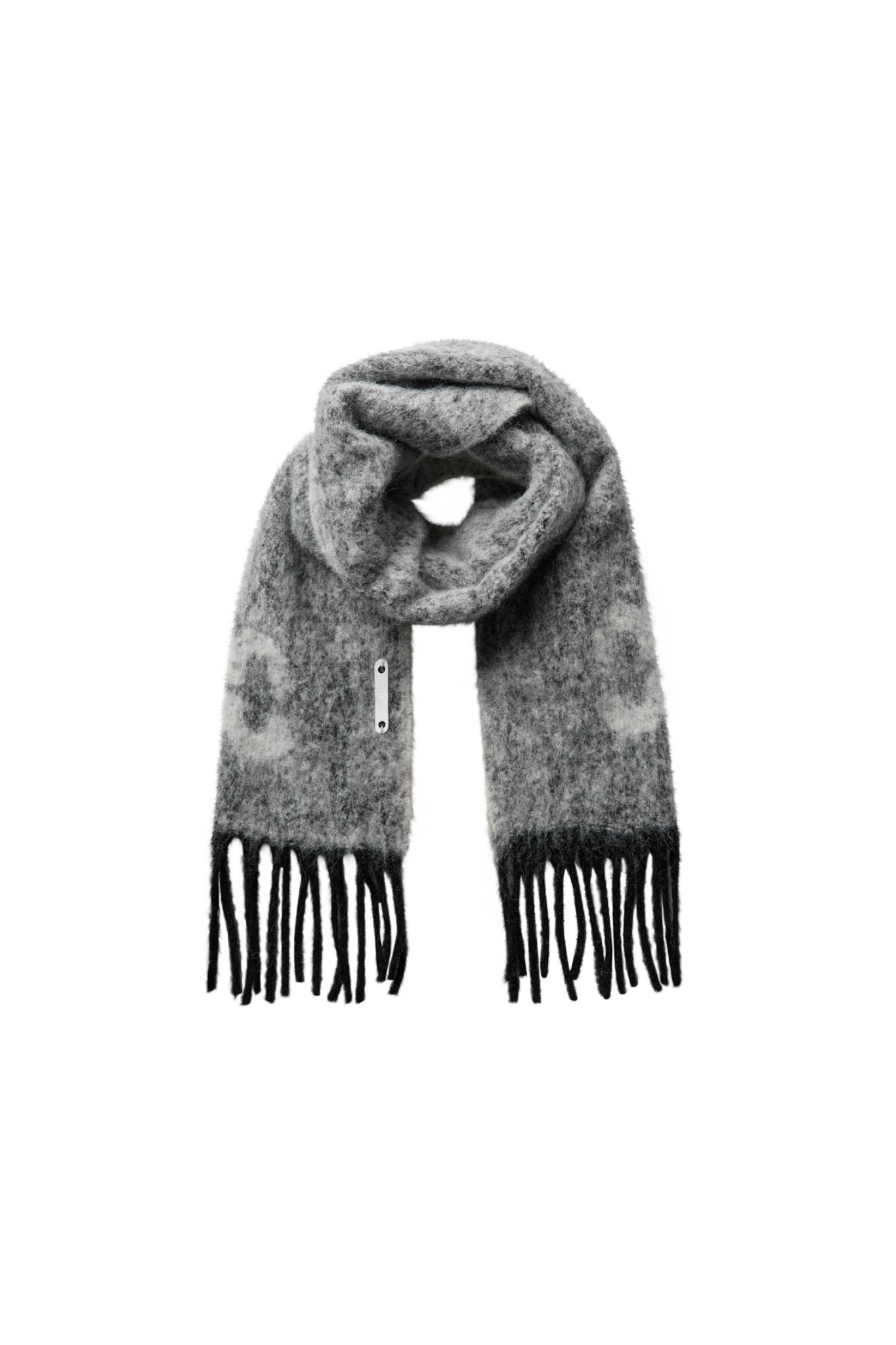 HARPER KNIT SCARF - MID GREY