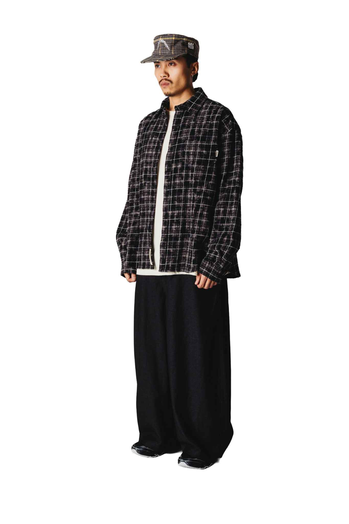 JONG WASH CHECK SHIRT - HONEY/DARK OLIVE