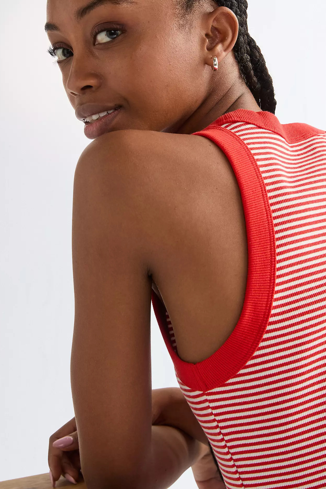 RINGER TANK TOP -  FLAME SCARLET