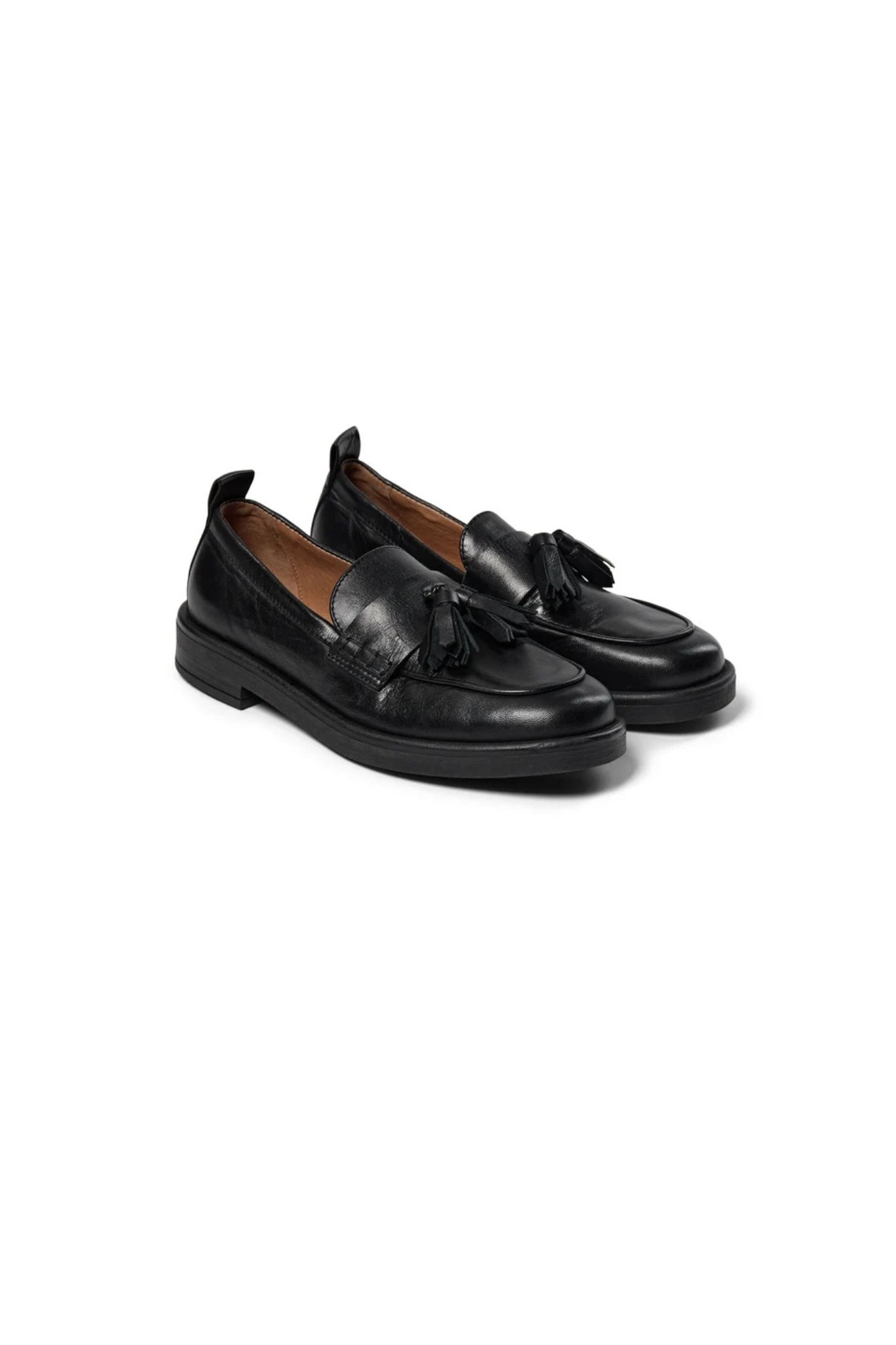 SHELLY TASSEL SHOES - BLACK