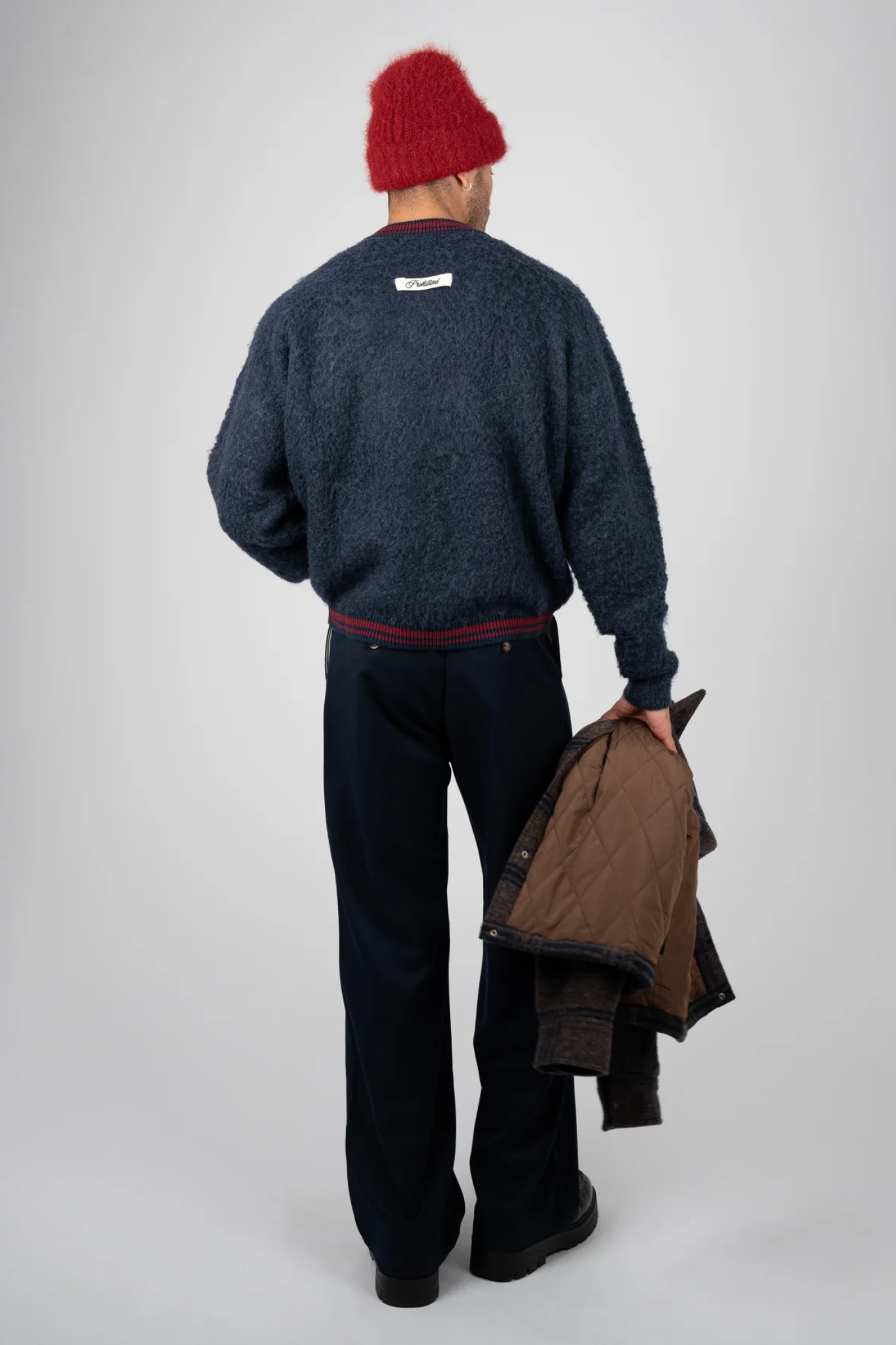 FUZZY KNIT SWEATER - MIDNIGHT BLUE