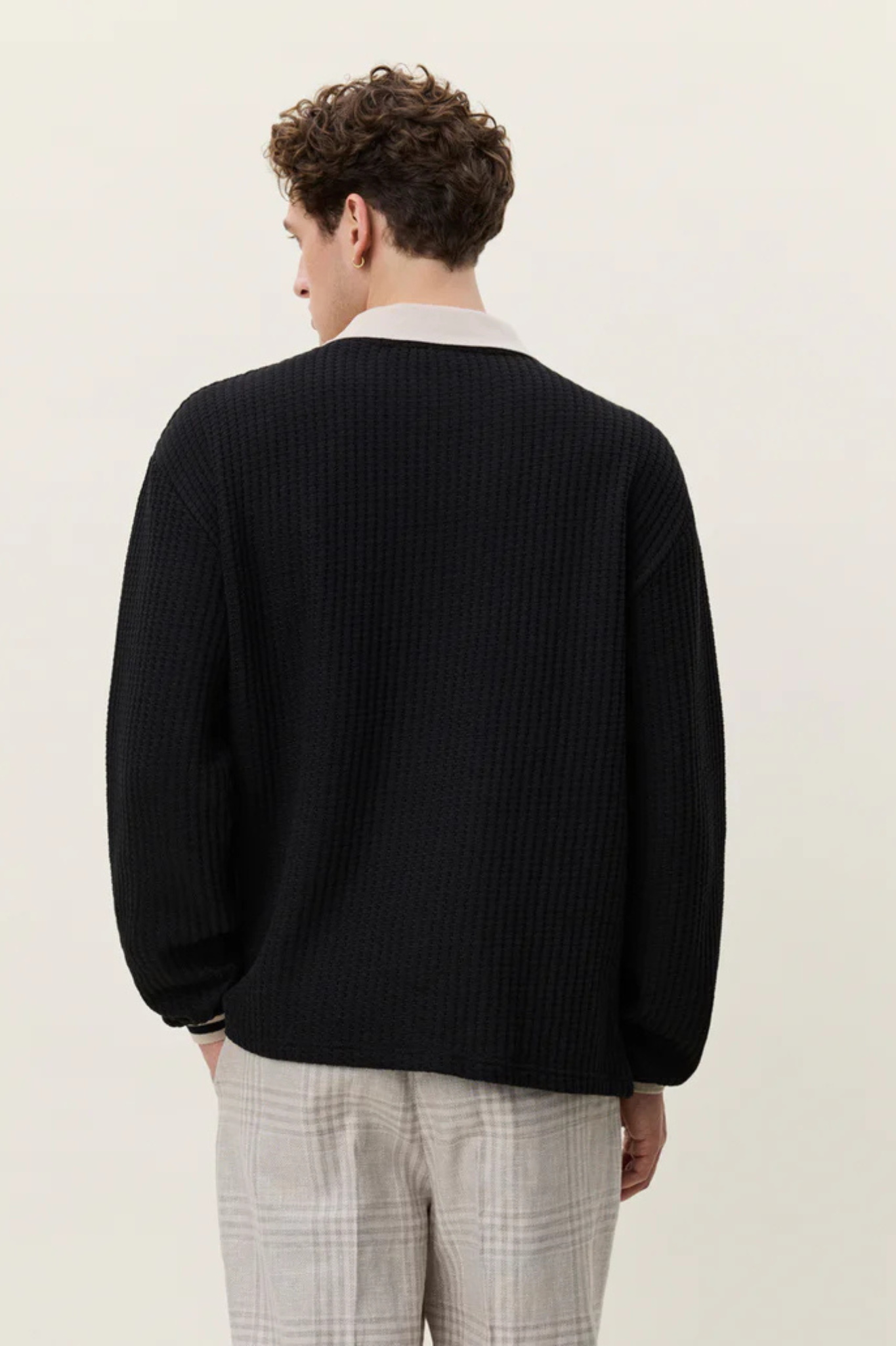 WAFFLE LS FOOTBALL JERSEY - BLACK