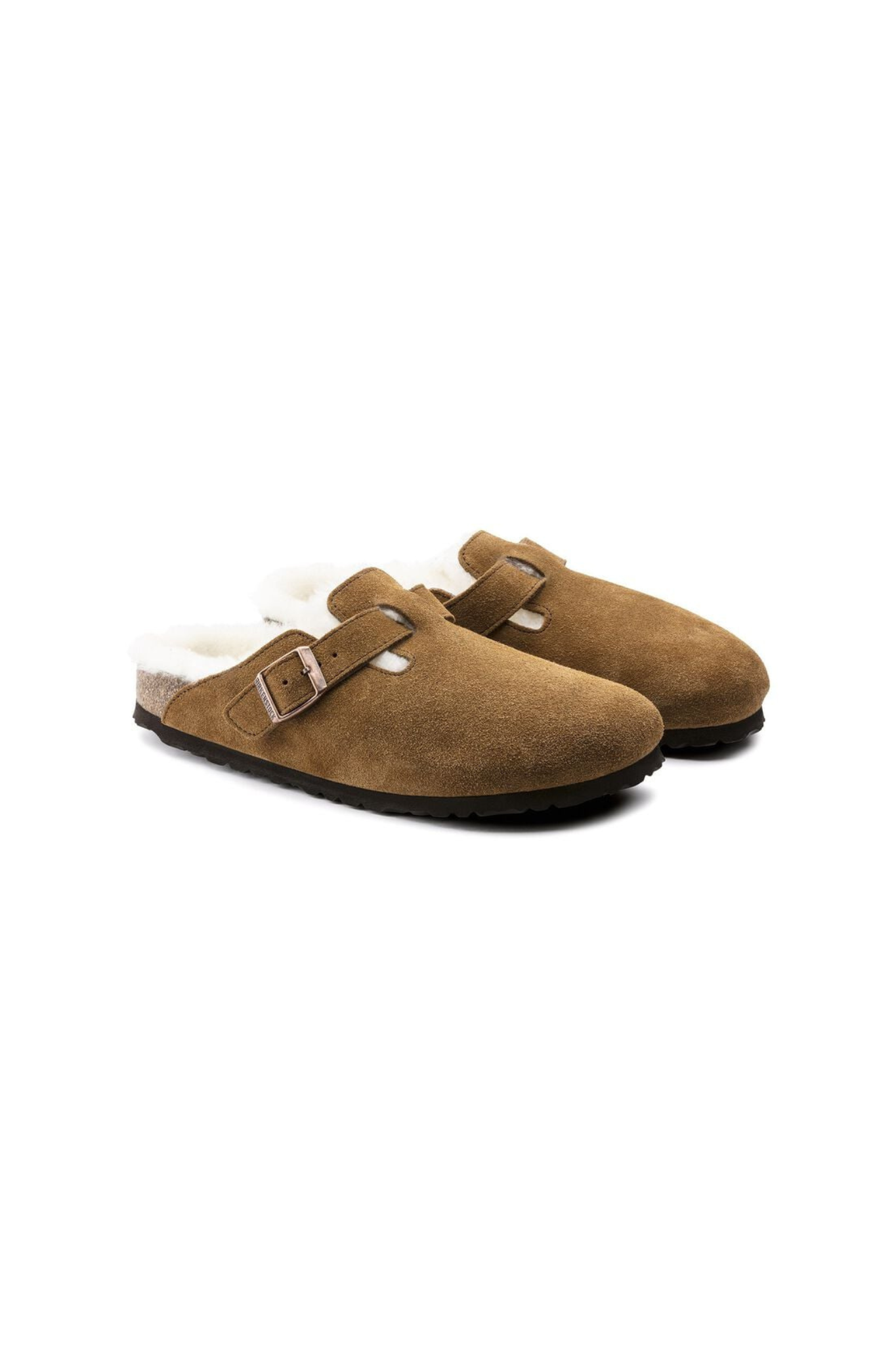 BOSTON VL/SHEARLING SANDALS - MINK