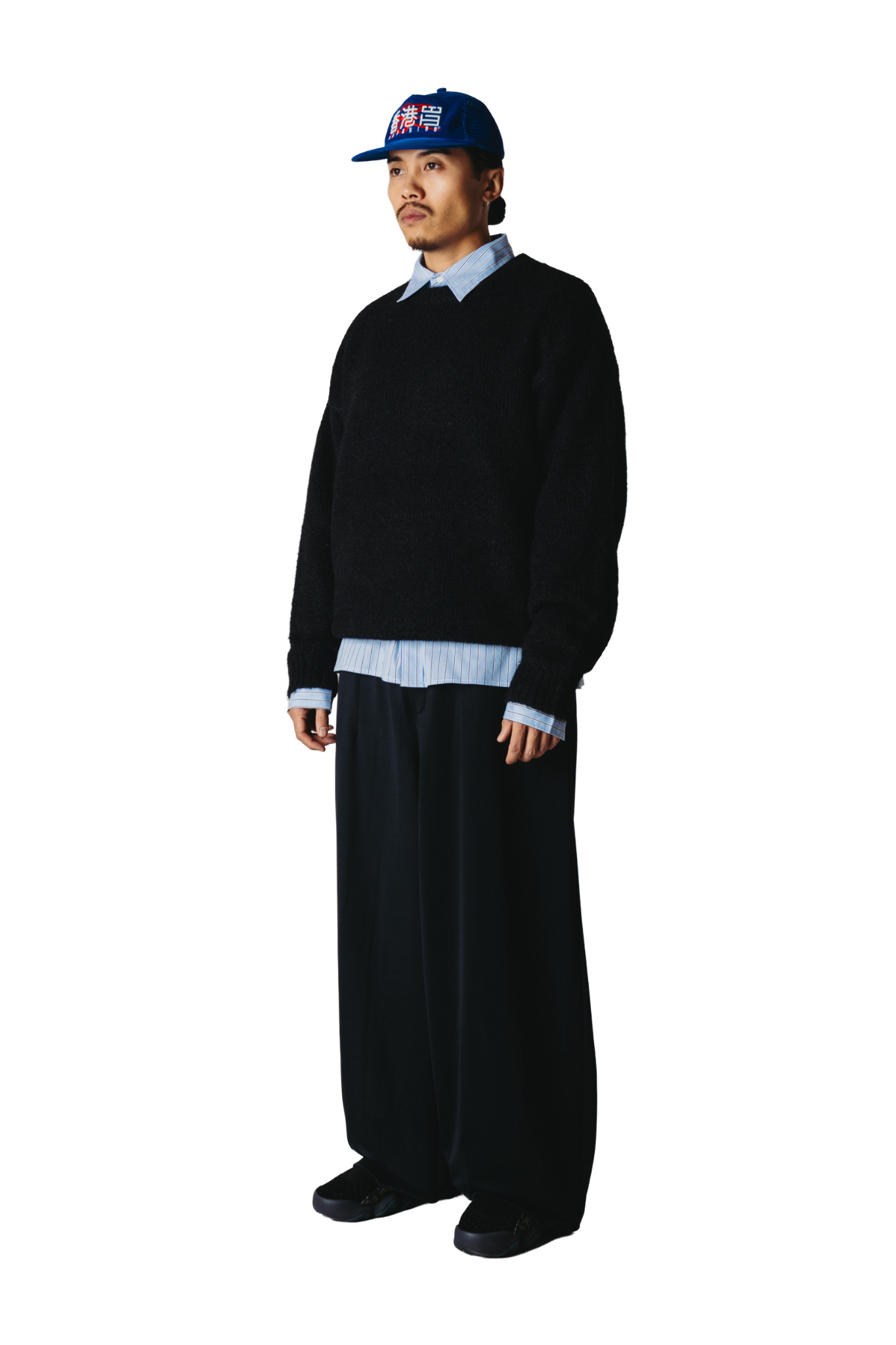 KURT MOHAIRY CREWNECK - BLACK