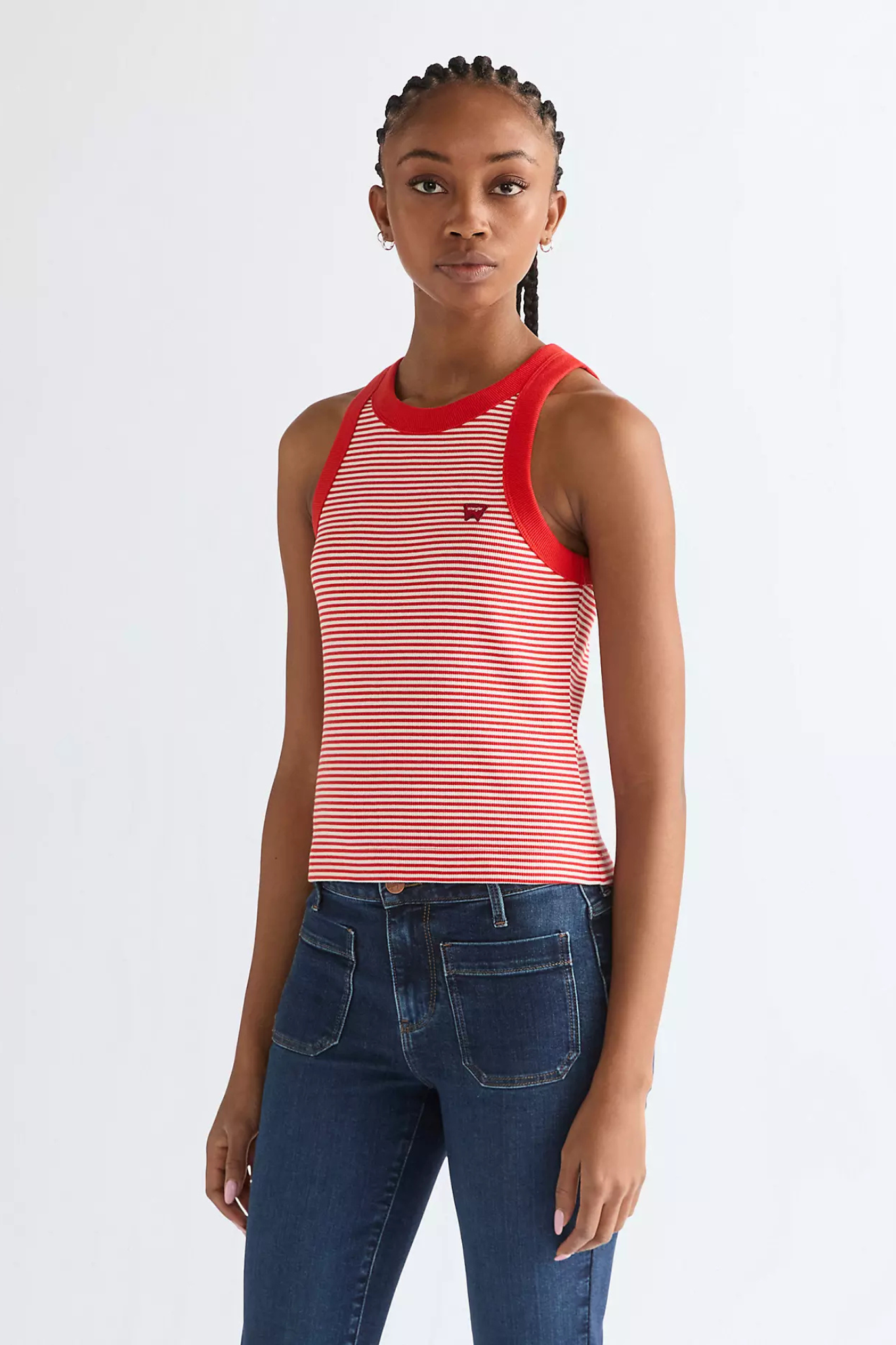 RINGER TANK TOP -  FLAME SCARLET