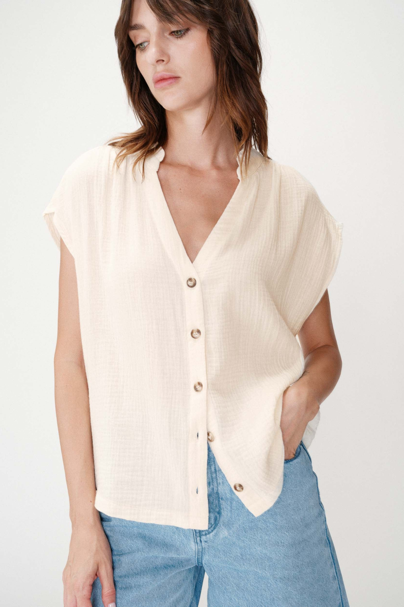 WESRA BLOUSE - ECRU