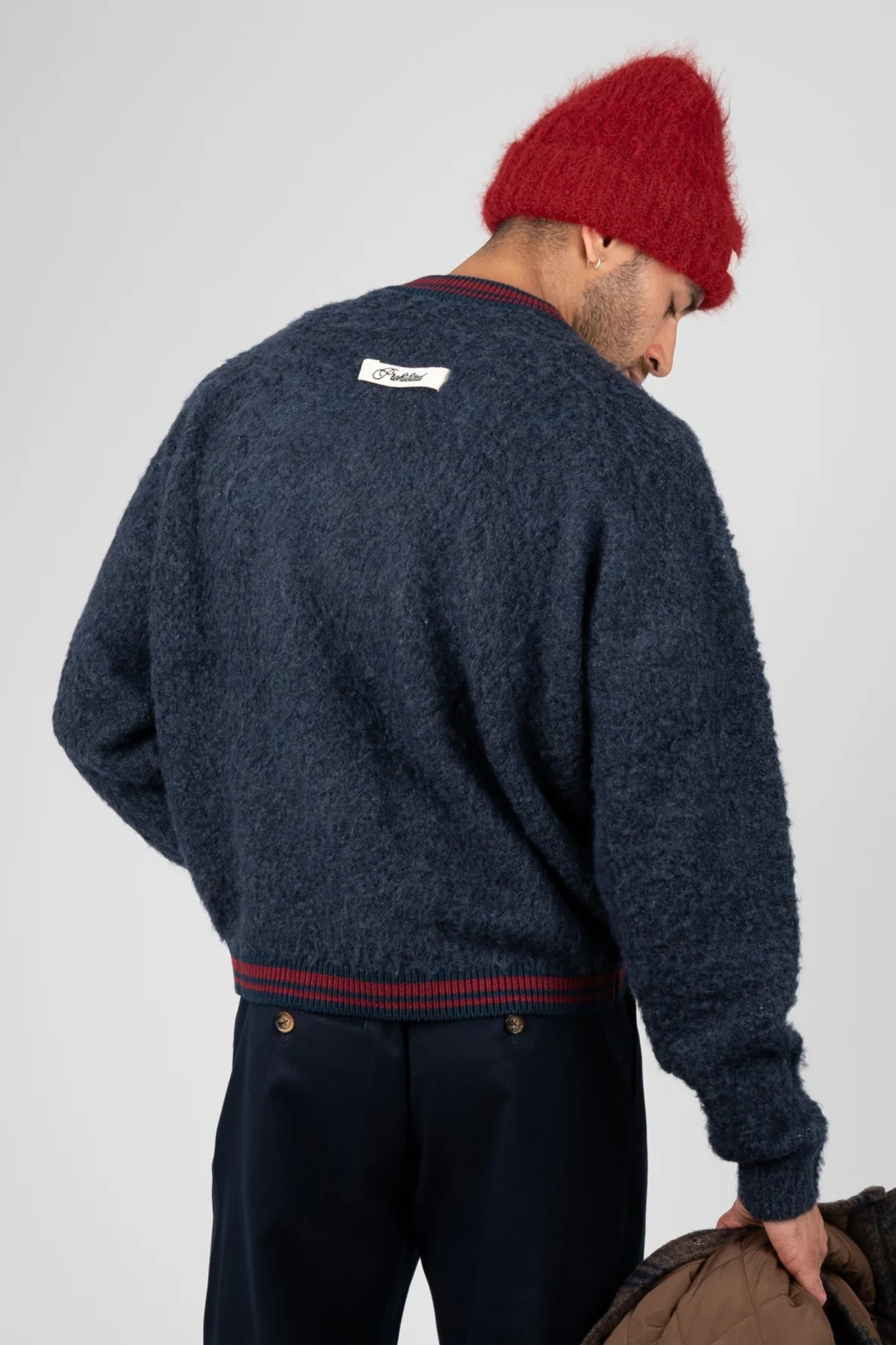FUZZY KNIT SWEATER - MIDNIGHT BLUE