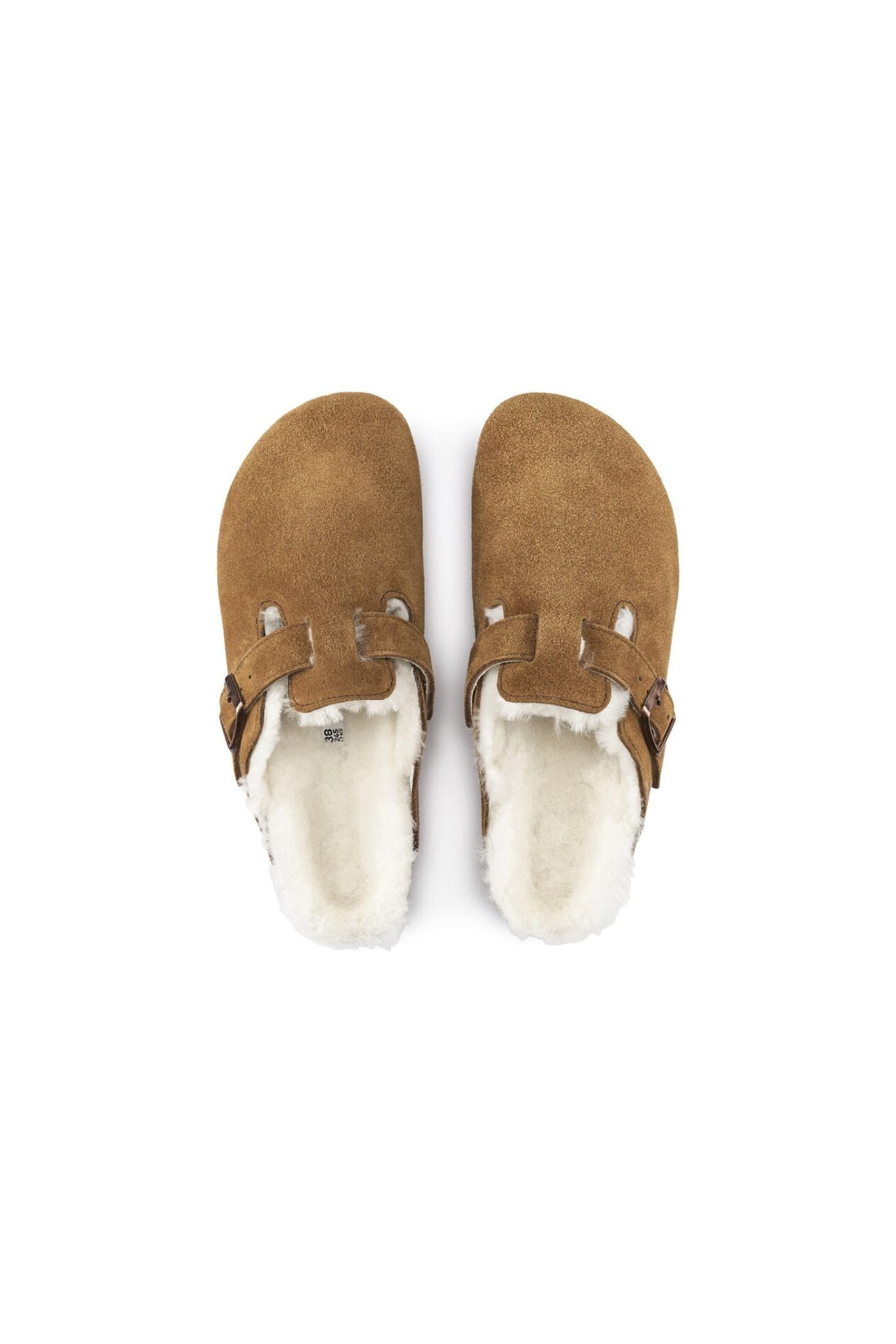 BOSTON VL/SHEARLING SANDALS - MINK
