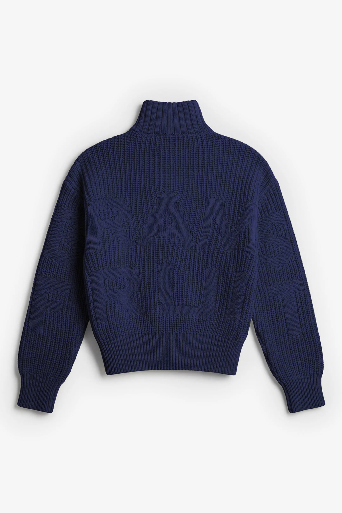 FISHERMAN QUARTER ZIP KNIT - MIDNIGHT BLUE