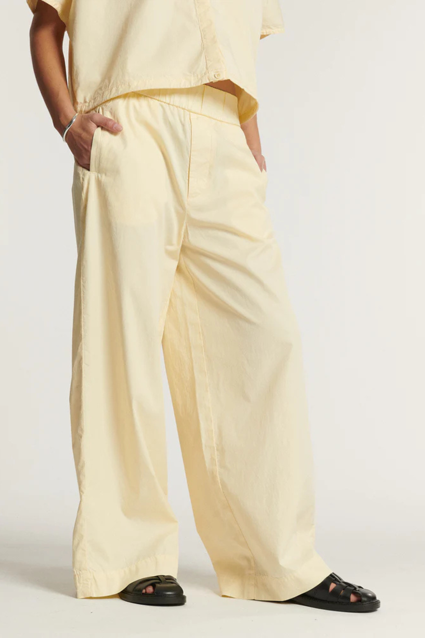 UKA POPELINE PANTS - VANILLE
