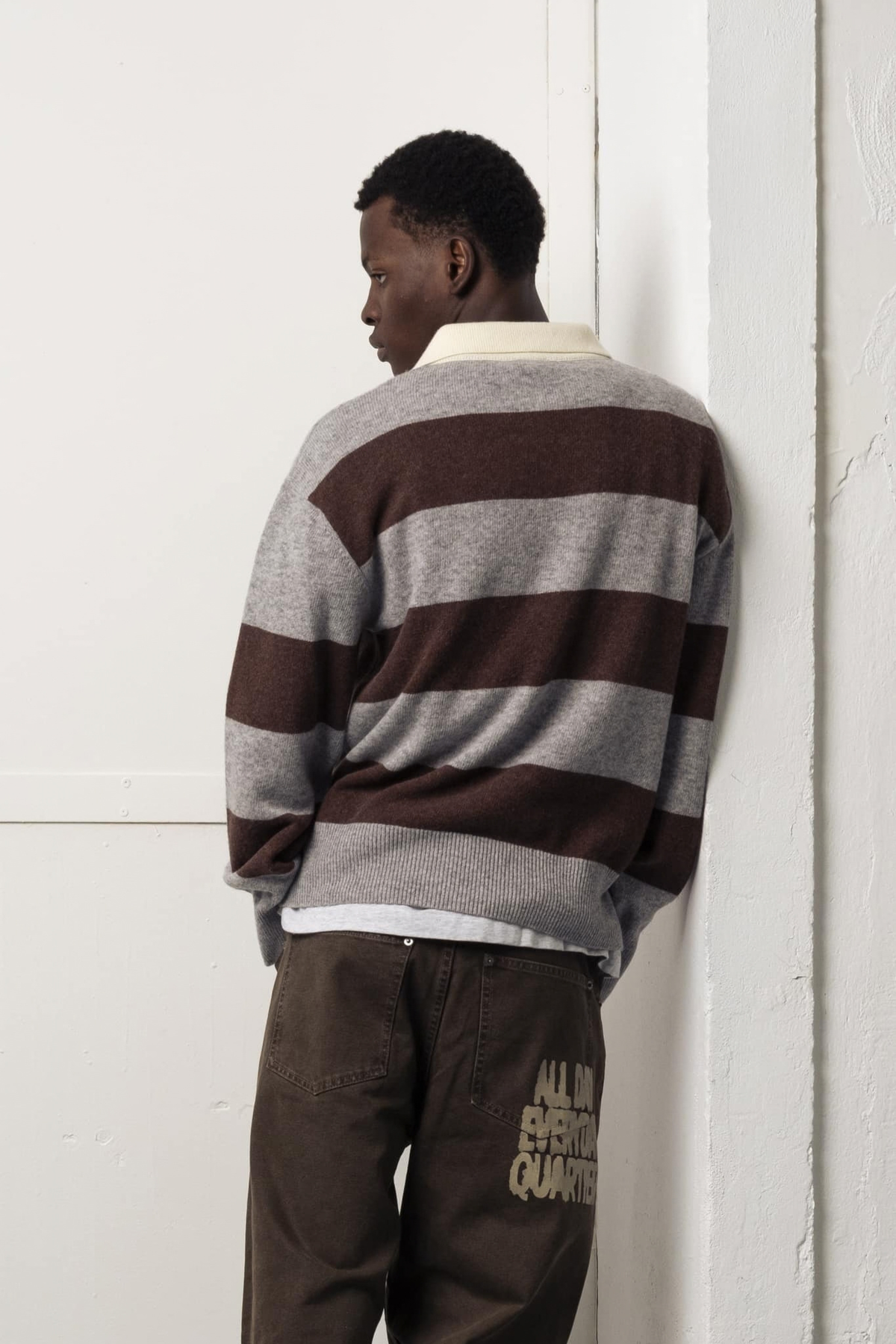 SHITAKE POLO - BROWN/GREY
