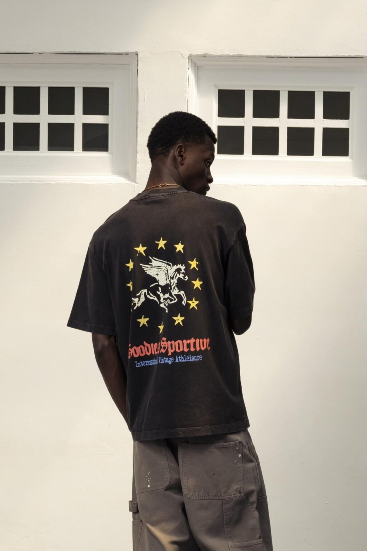 PEGASUS UNION T-SHIRT - WASHED BLACK
