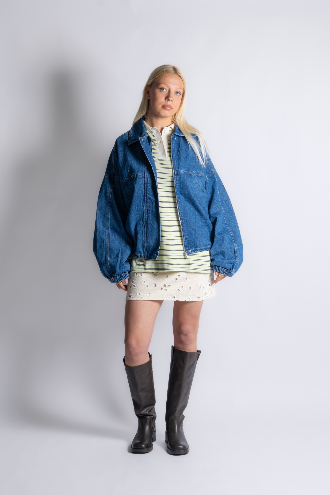 JILIAN JACKET - MID BLUE DENIM