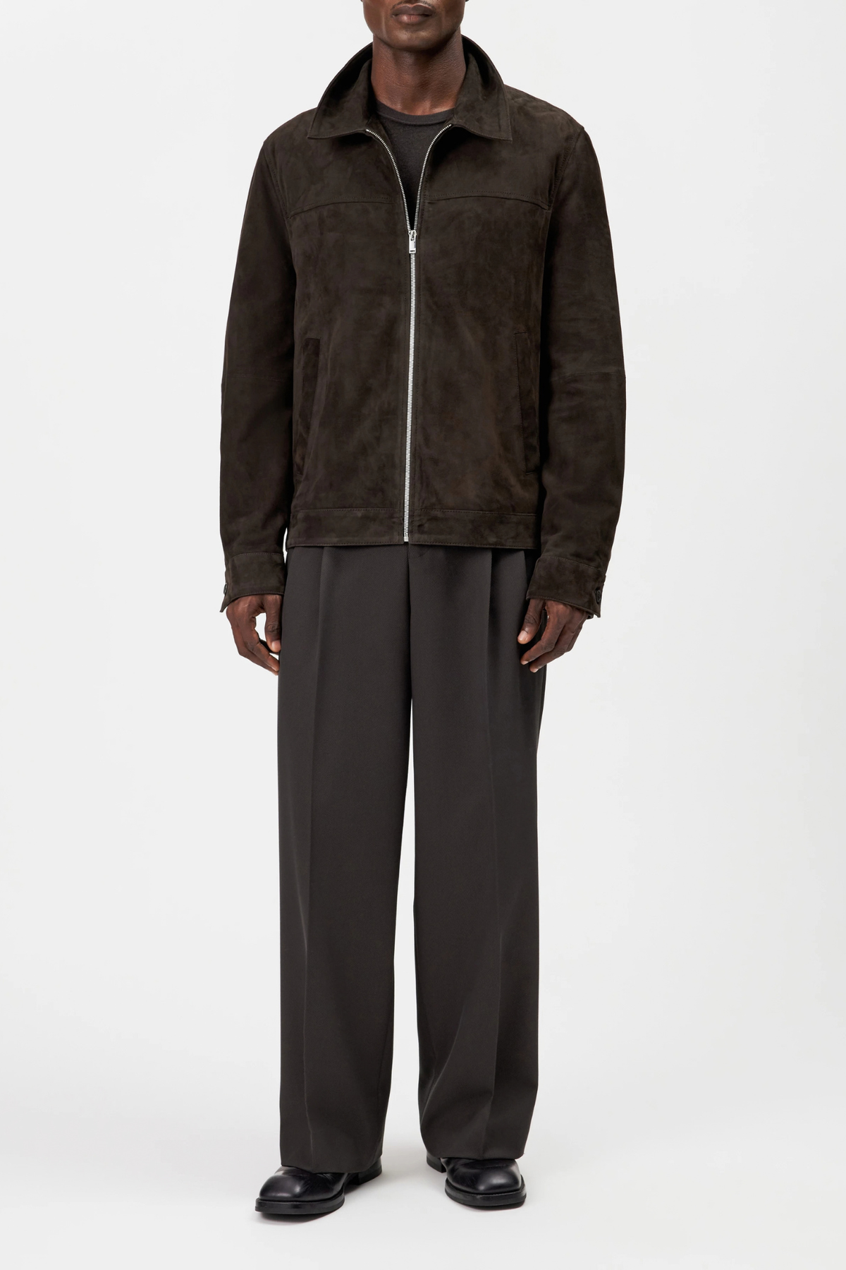 LEEK WIDE TROUSERS - BROWN