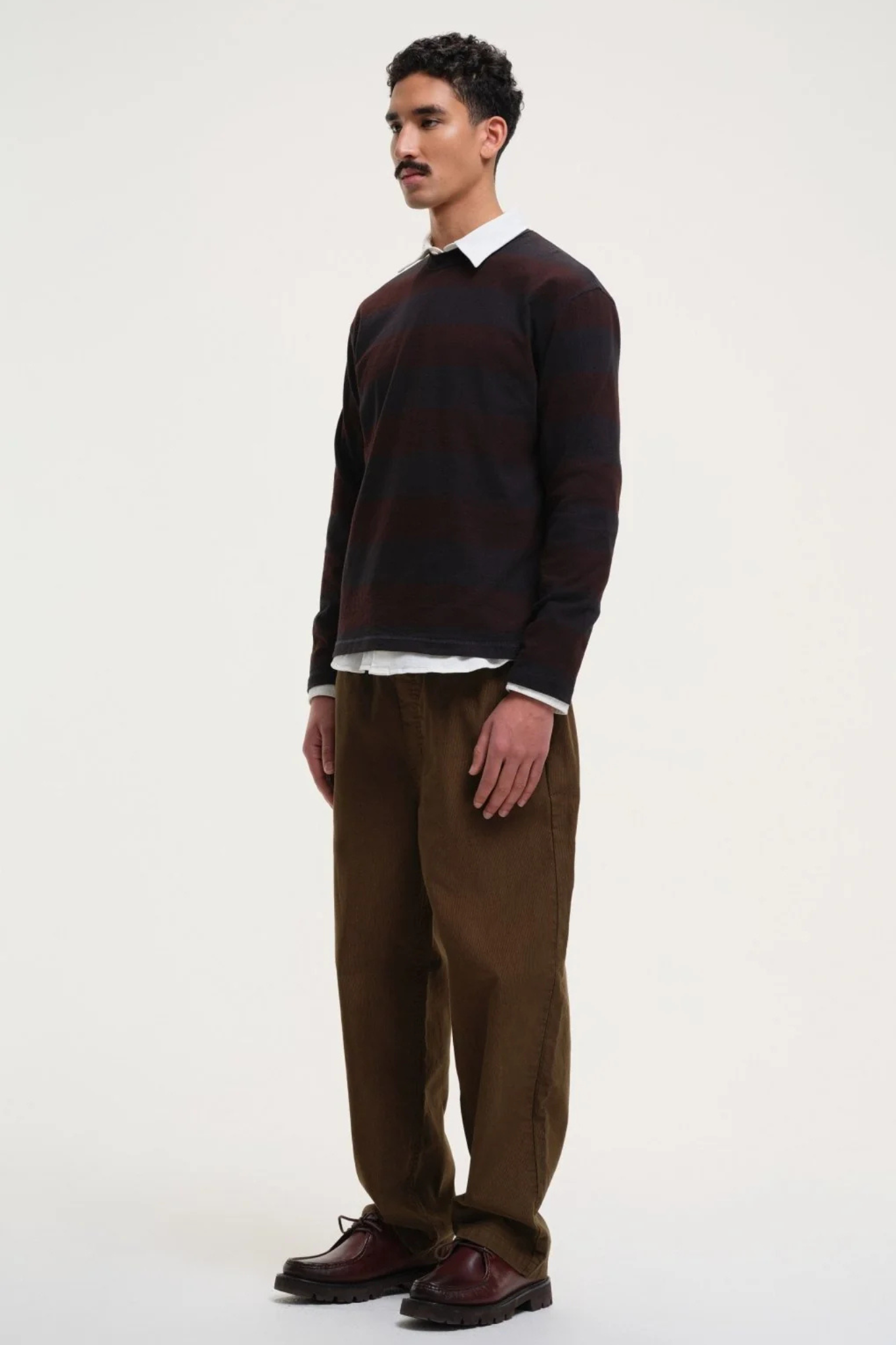 OBEL SWEATER - BLACK/BORDAUX