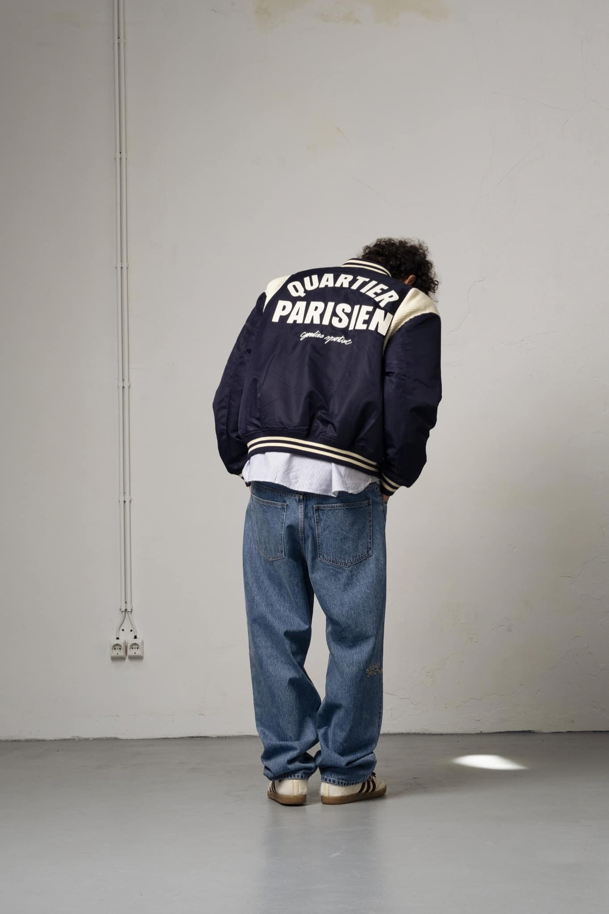 QUARTIR PARISIEN BOMBER JACKET - DARK BLUE