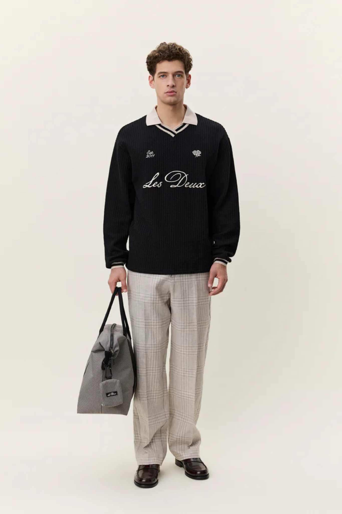 WAFFLE LS FOOTBALL JERSEY - BLACK