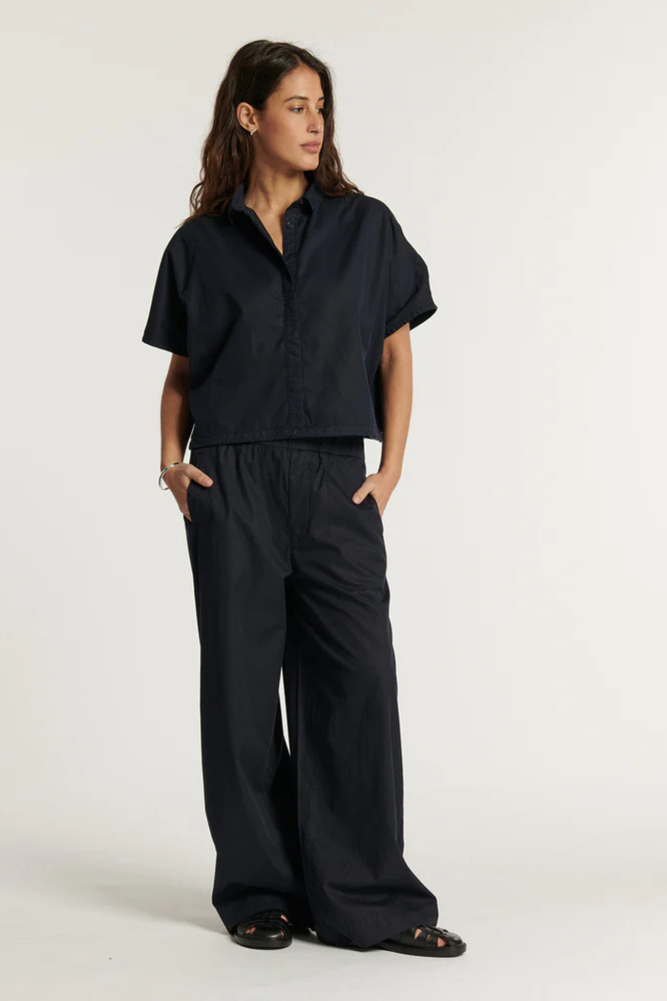 UKA POPELINE PANTS - NAVY
