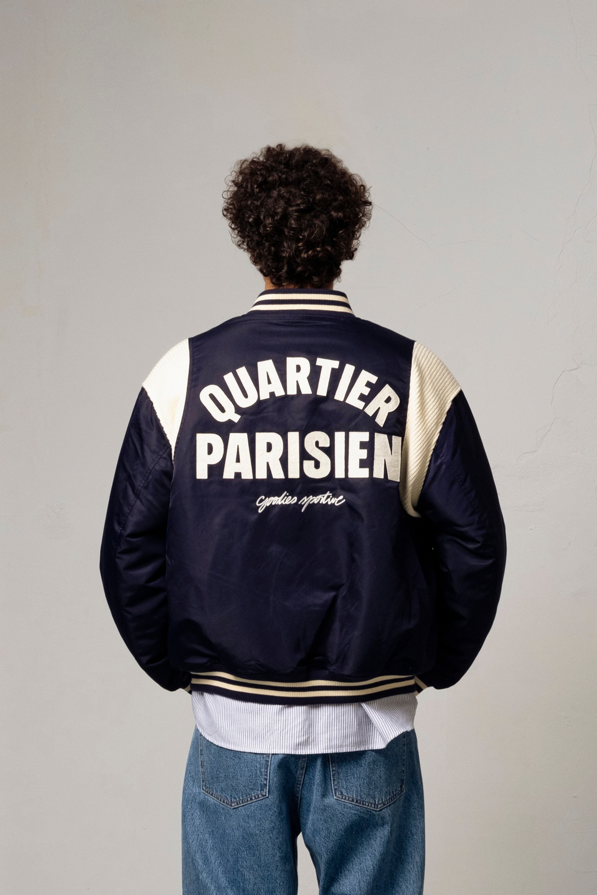 QUARTIR PARISIEN BOMBER JACKET - DARK BLUE