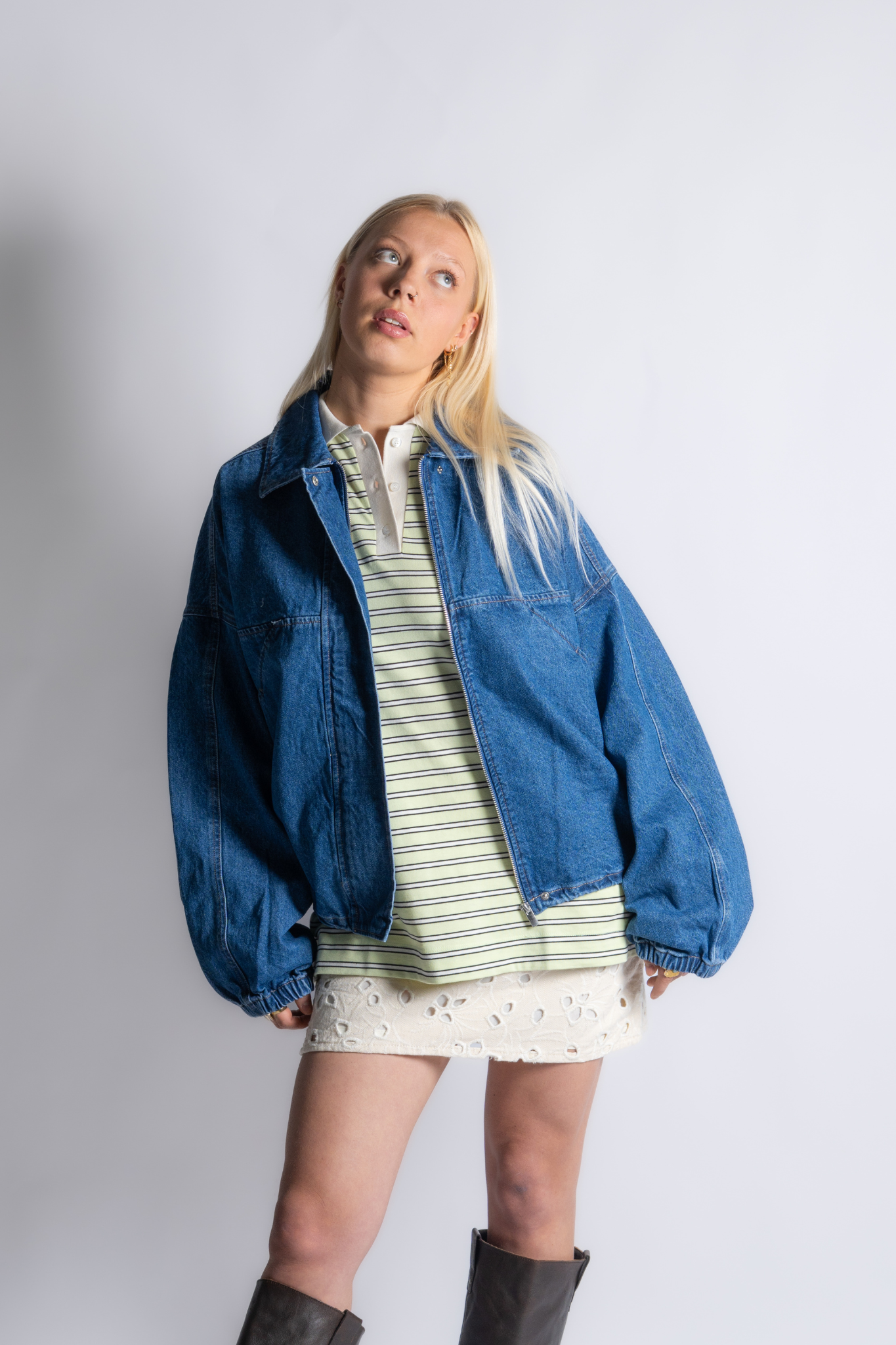 JILIAN JACKET - MID BLUE DENIM