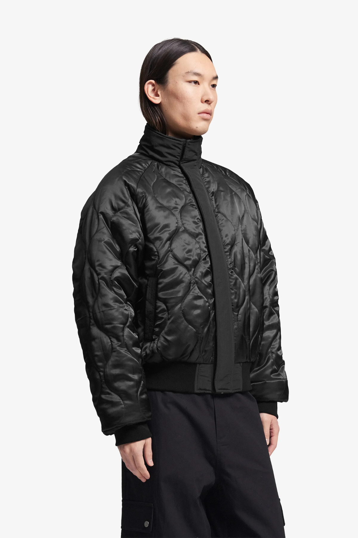REVERSIBLE BOMBER JACKET - BLACK