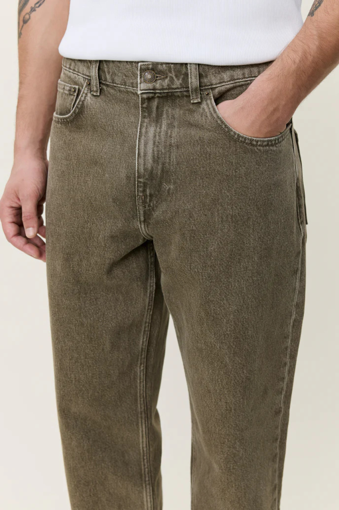 RYDER JEANS - LIGHT BROWN DENIM WASH